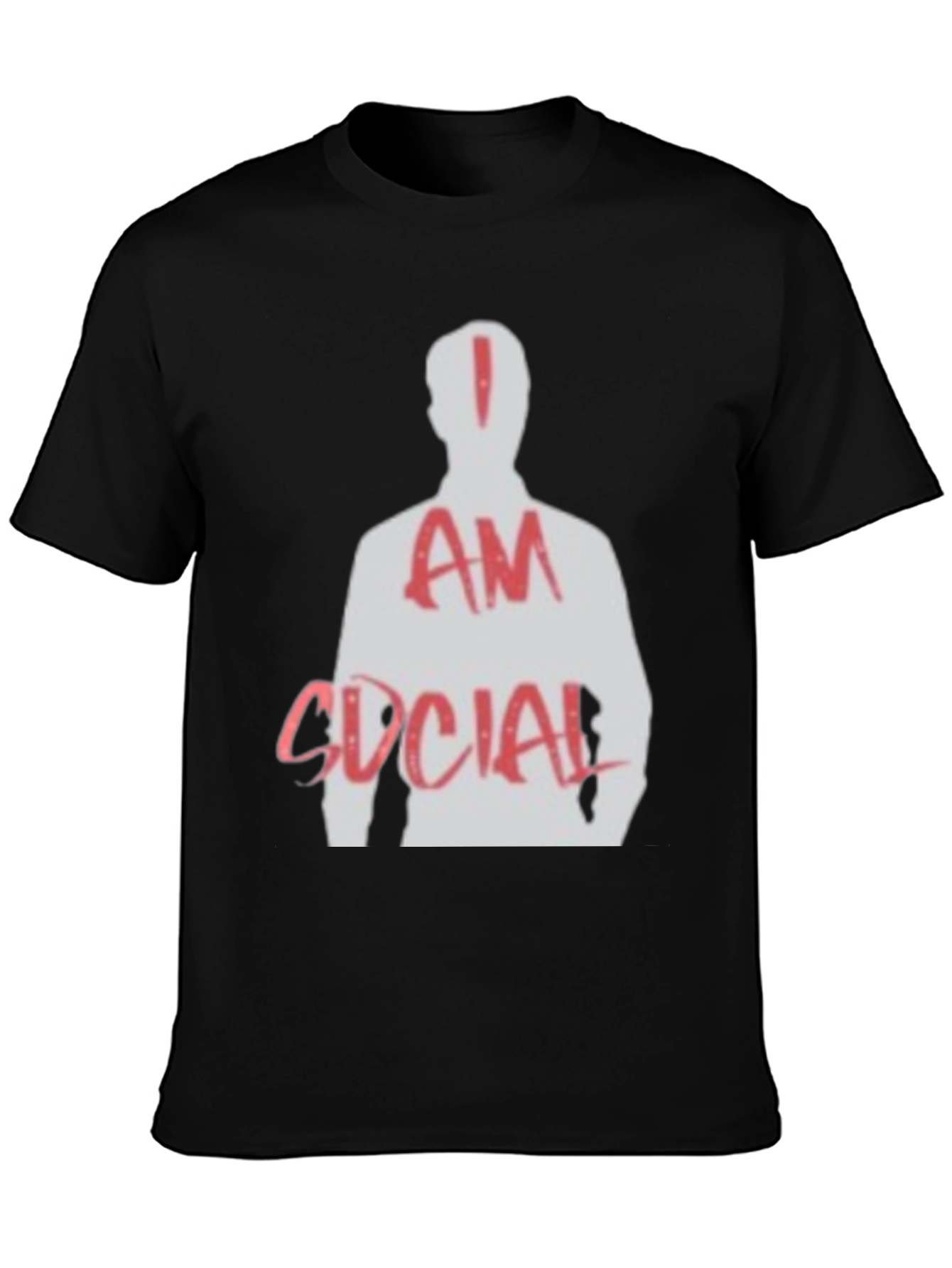 I am Social T-Shirt - Black Graphic Tee