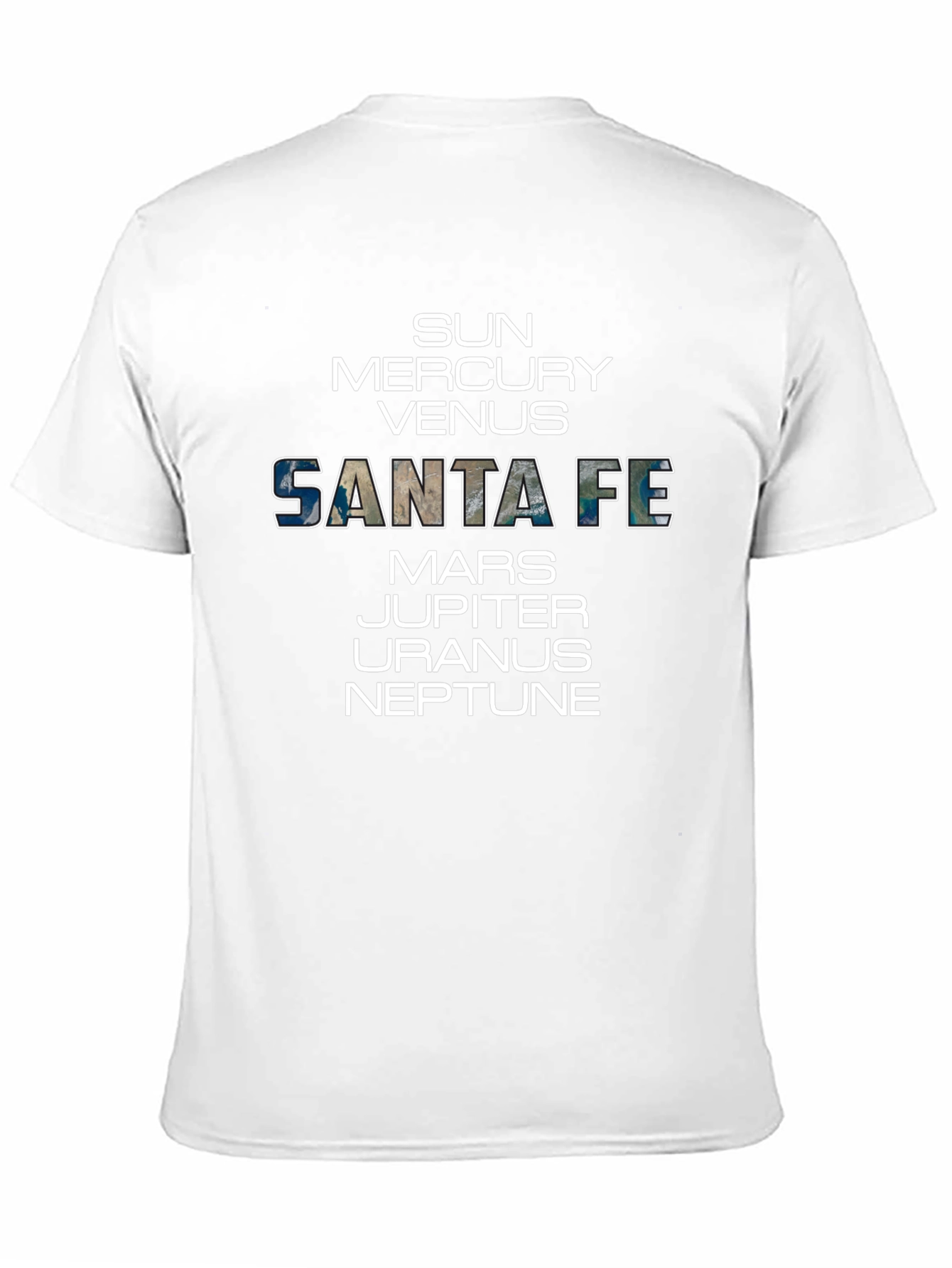 Santa Fe Planets Graphic Tee - Black Cotton T-Shirt