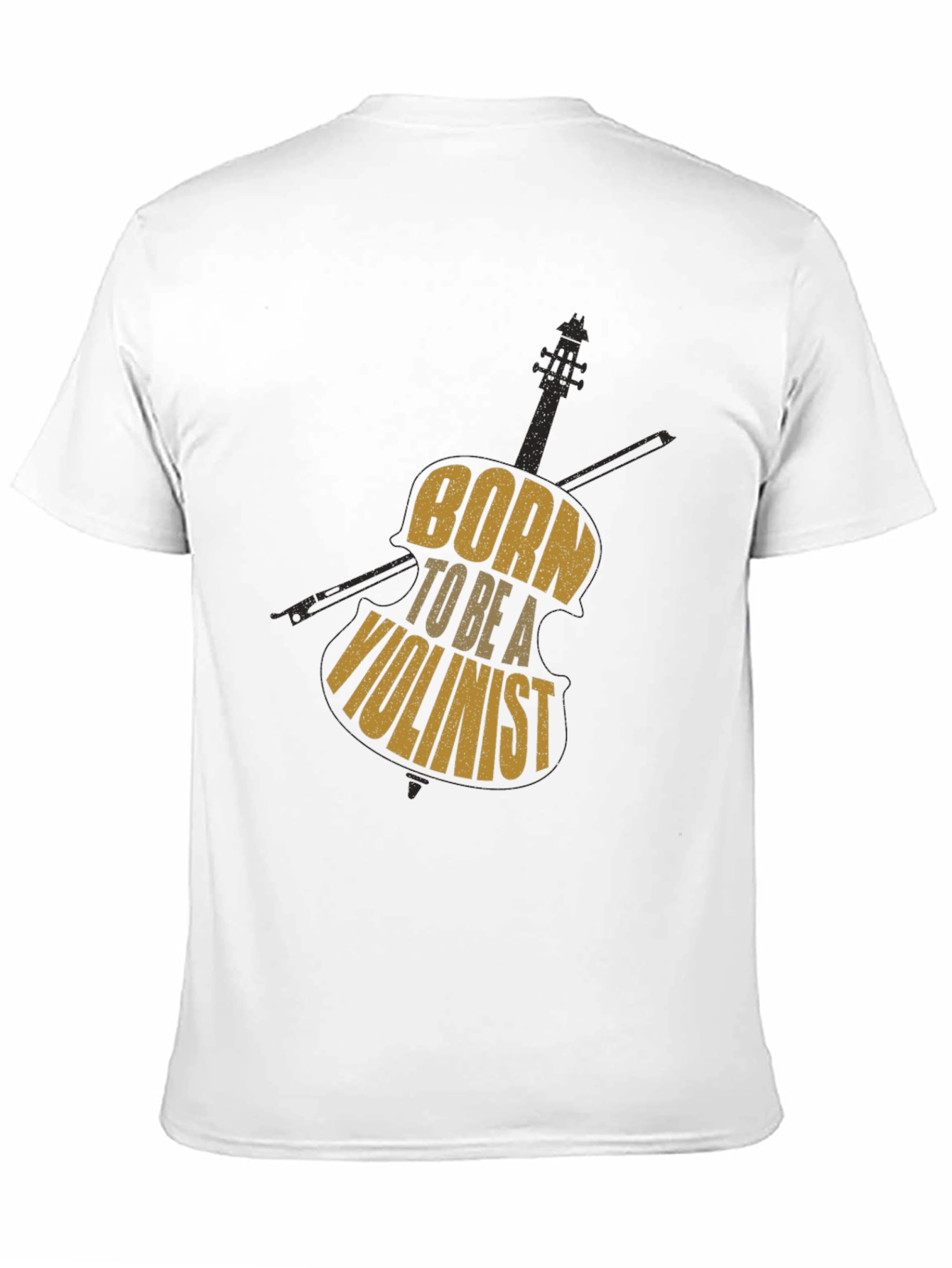 Born to Be a Violinist Black Graphic Tee