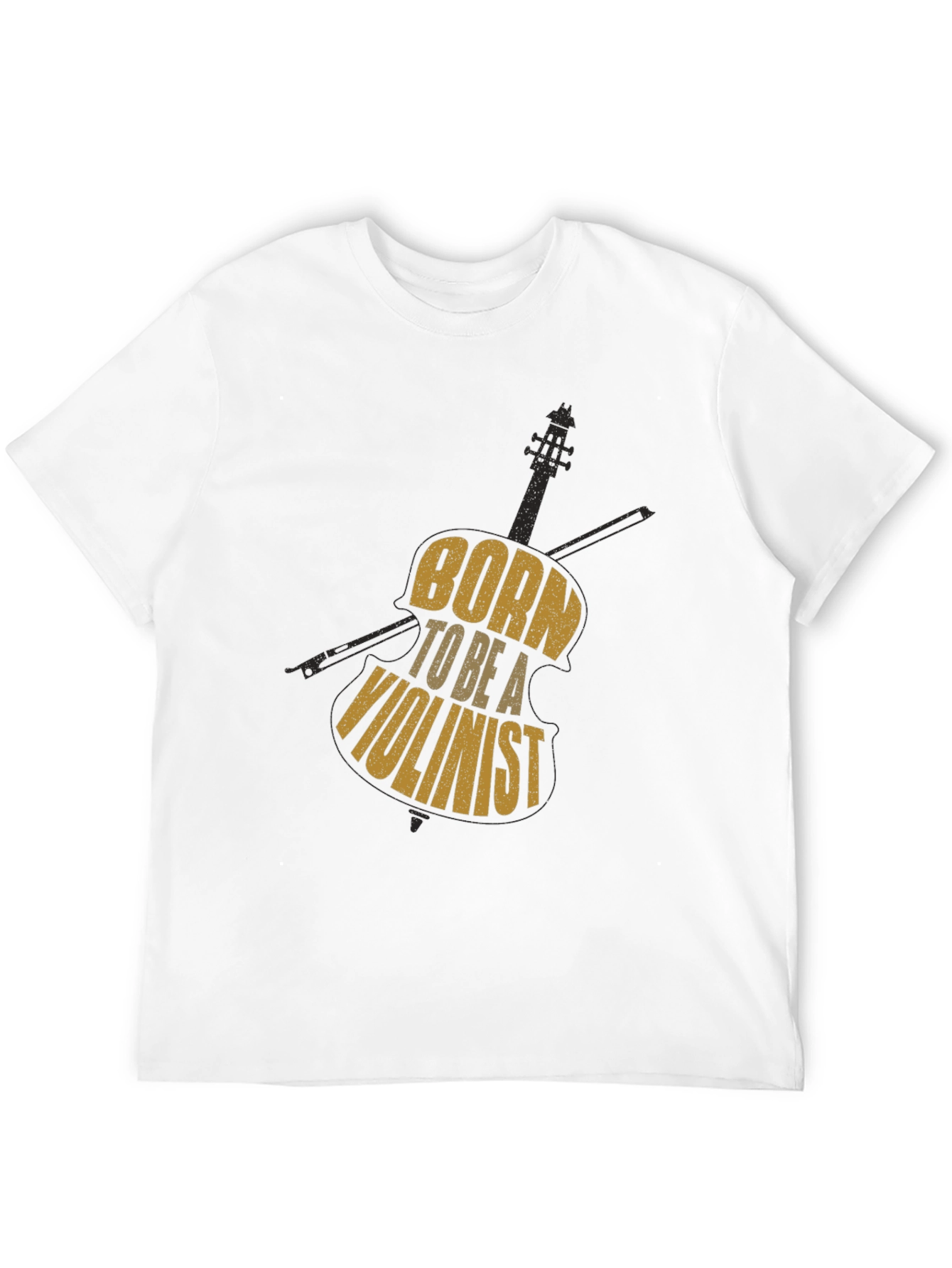 Born to Be a Violinist Black Graphic Tee
