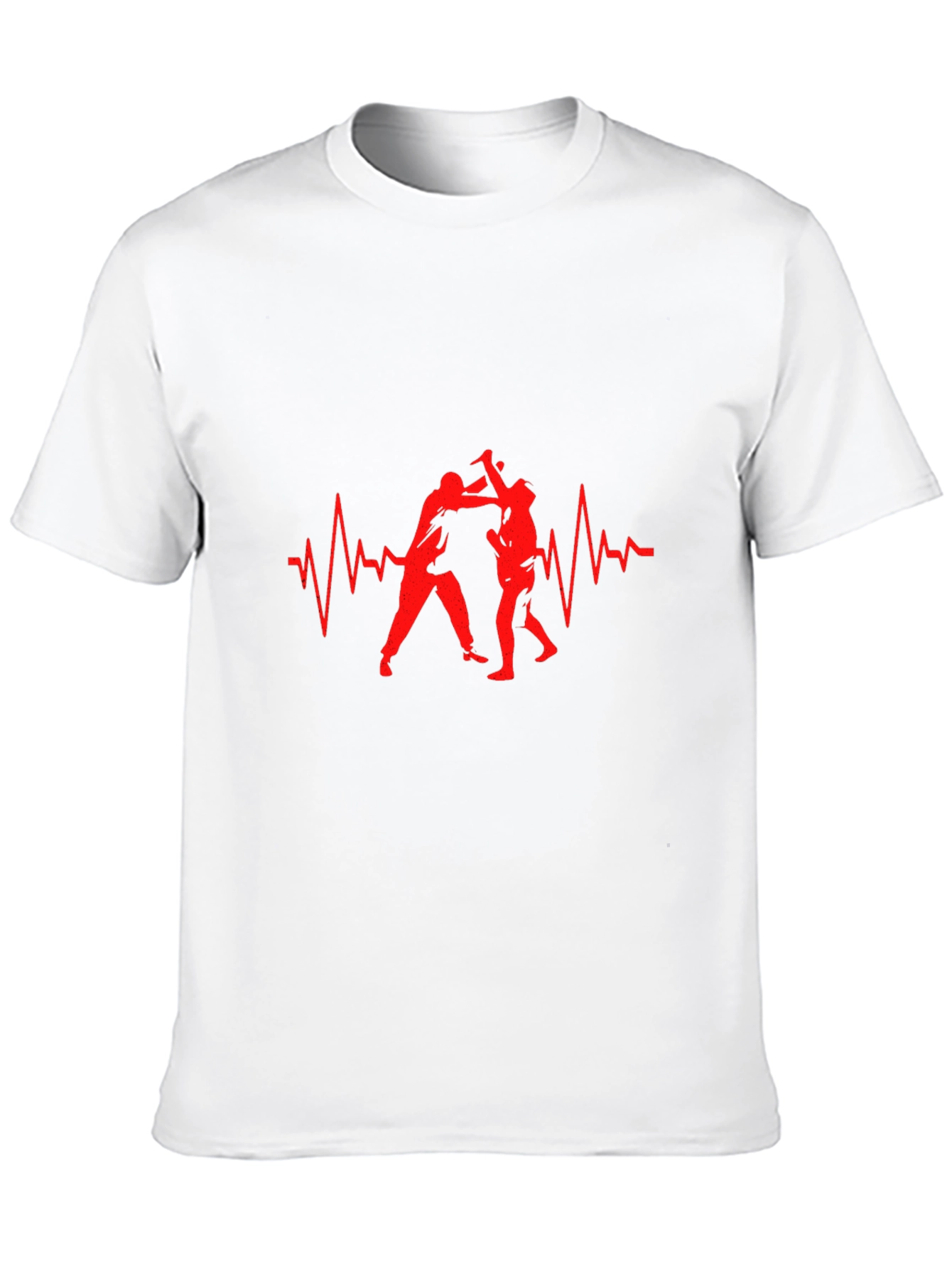 Martial Arts Heartbeat Graphic Tee - Black