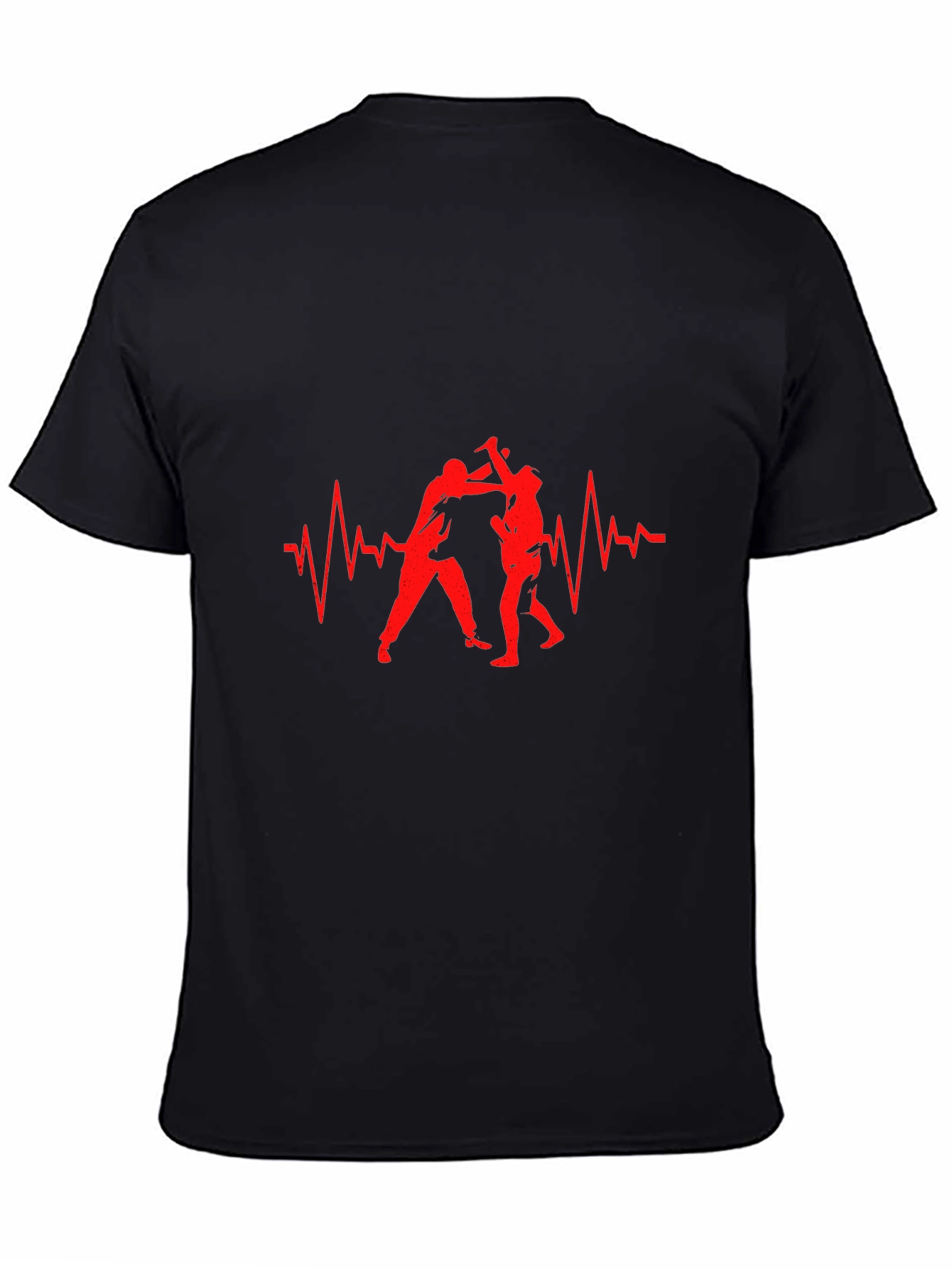 Martial Arts Heartbeat Graphic Tee - Black