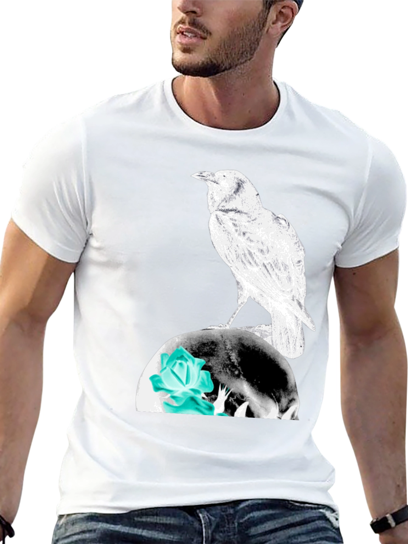 Raven Skull Graphic Tee