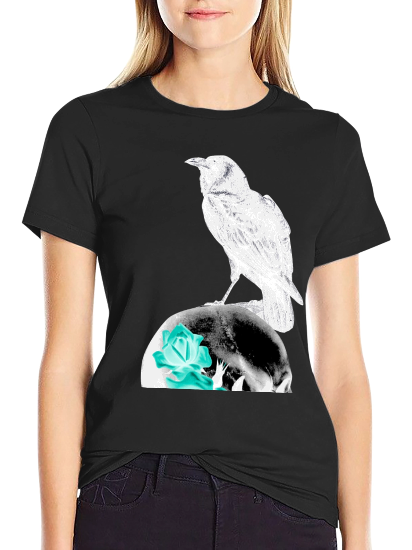 Raven Skull Graphic Tee