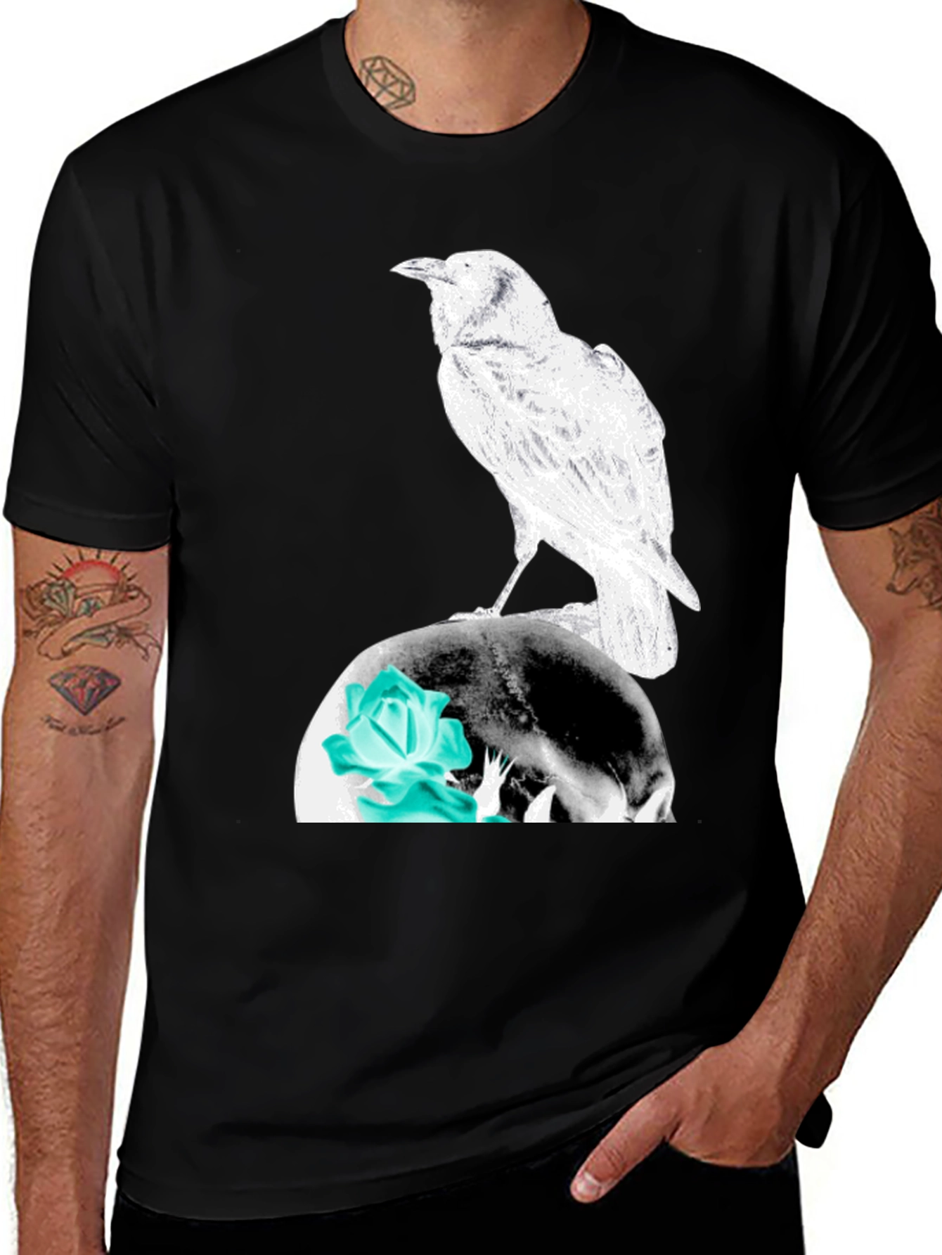 Raven Skull Graphic Tee