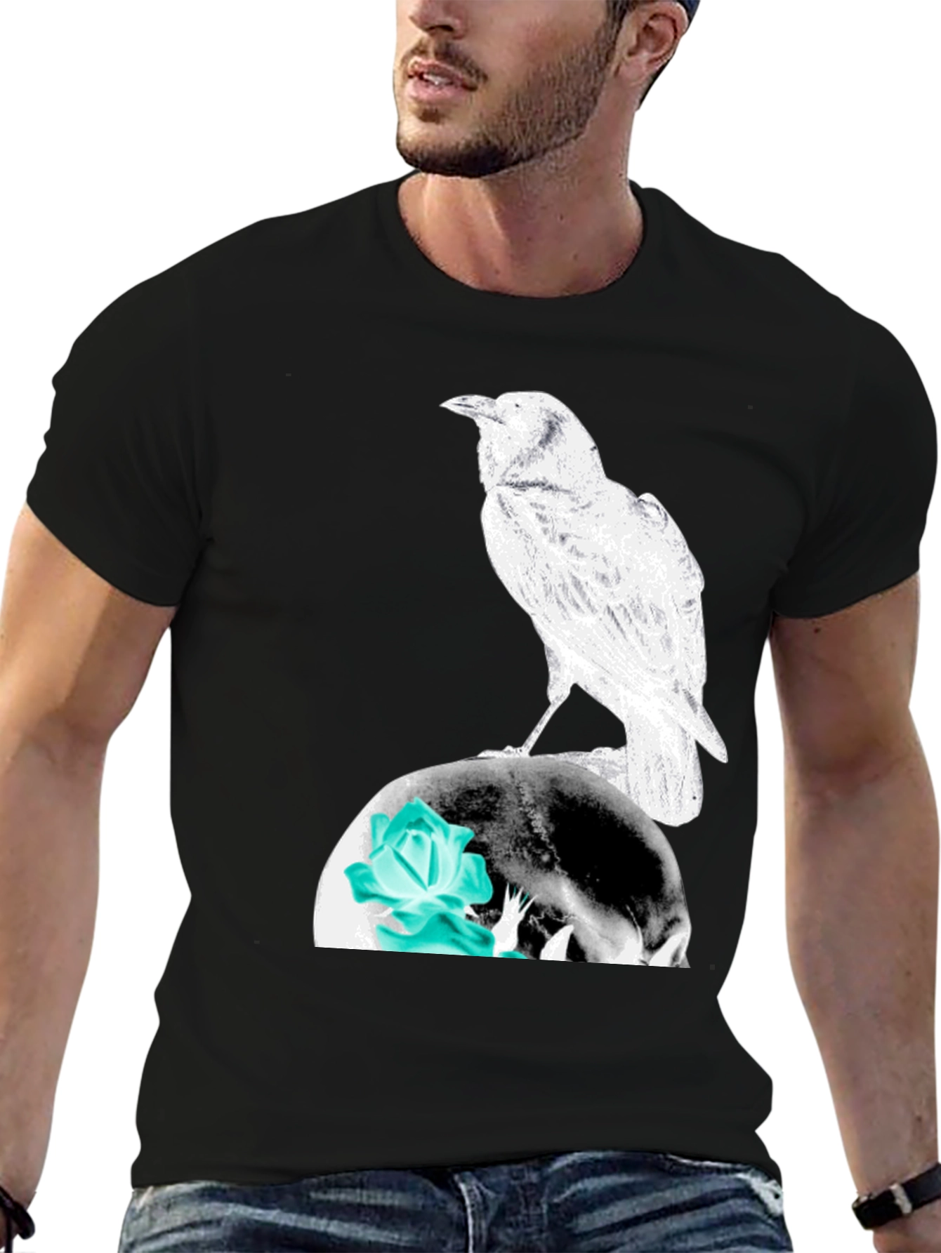Raven Skull Graphic Tee