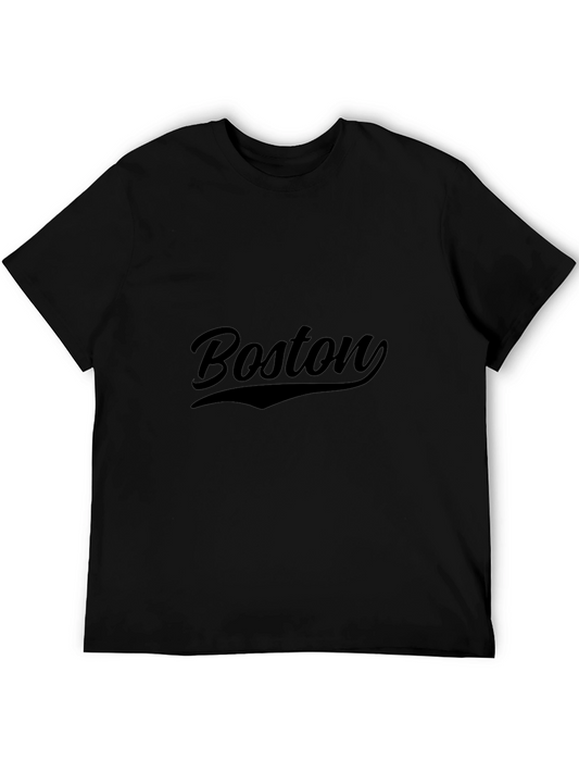 Boston Graphic Tee - Mens Black Short Sleeve T-Shirt