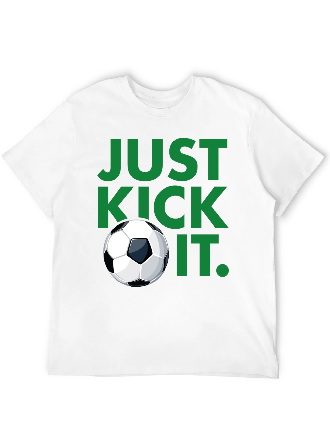 Just Kick It Black Soccer T-Shirt