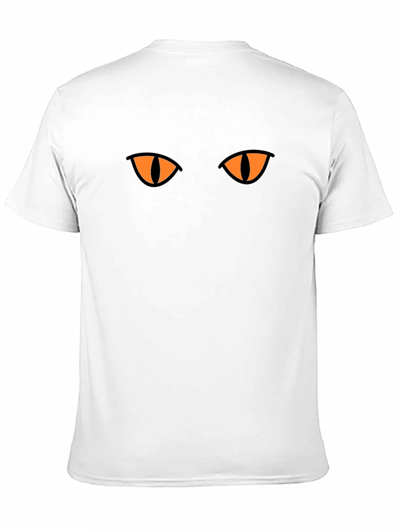 Mens Black Cat Eyes Graphic Tee - Halloween Shirt