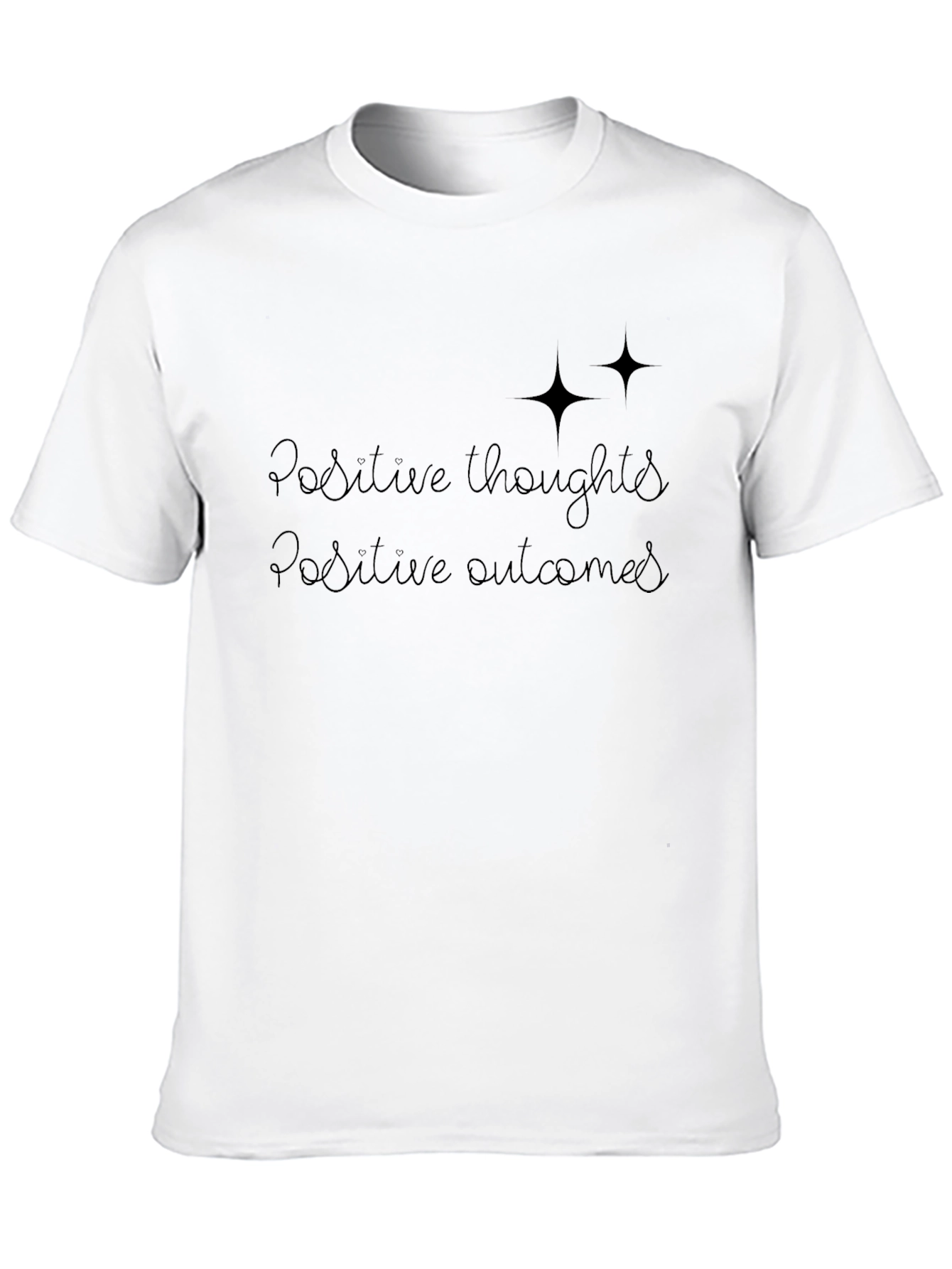 Positive Thoughts Tee - Black Graphic T-Shirt
