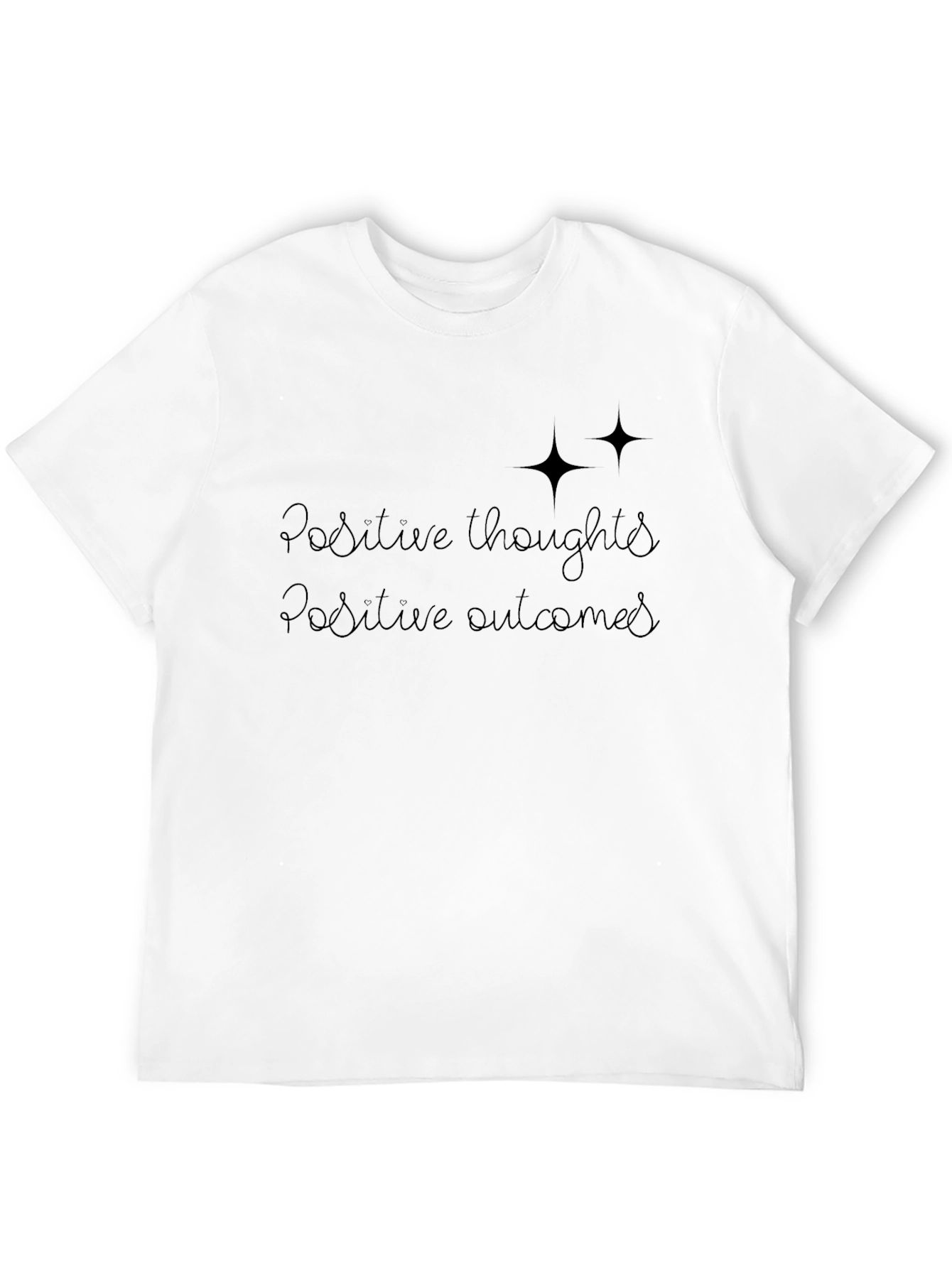Positive Thoughts Tee - Black Graphic T-Shirt