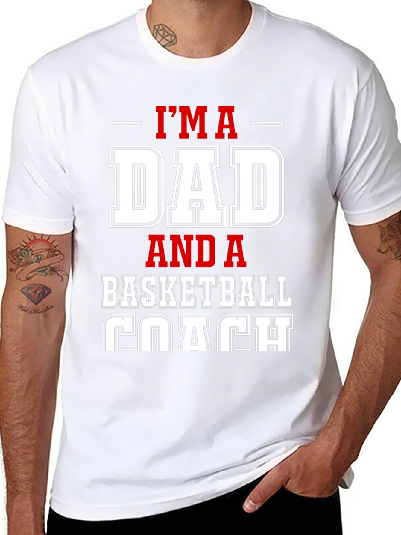 Im a Dad and a Basketball Coach Graphic T-Shirt