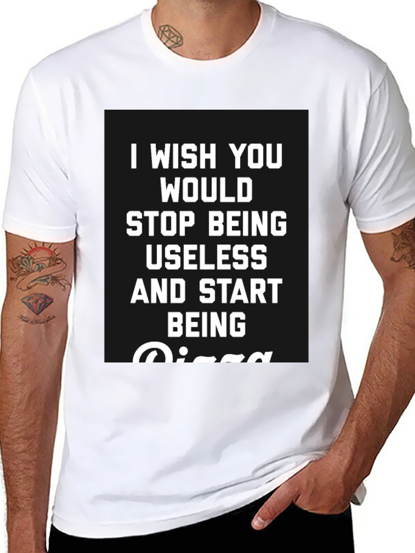 Funny Pizza T-Shirt: Stop Being Useless