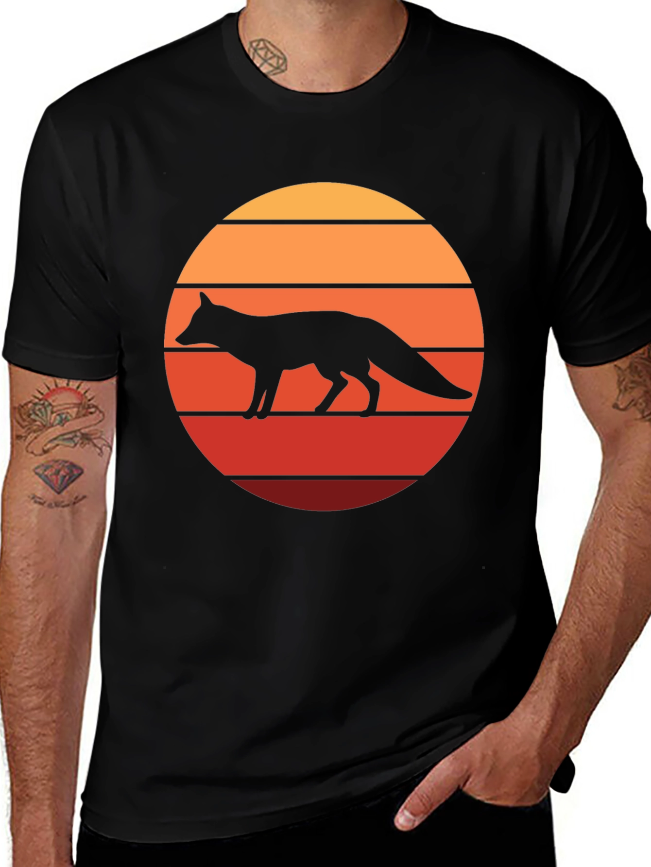 Retro Fox Sunset Graphic Tee