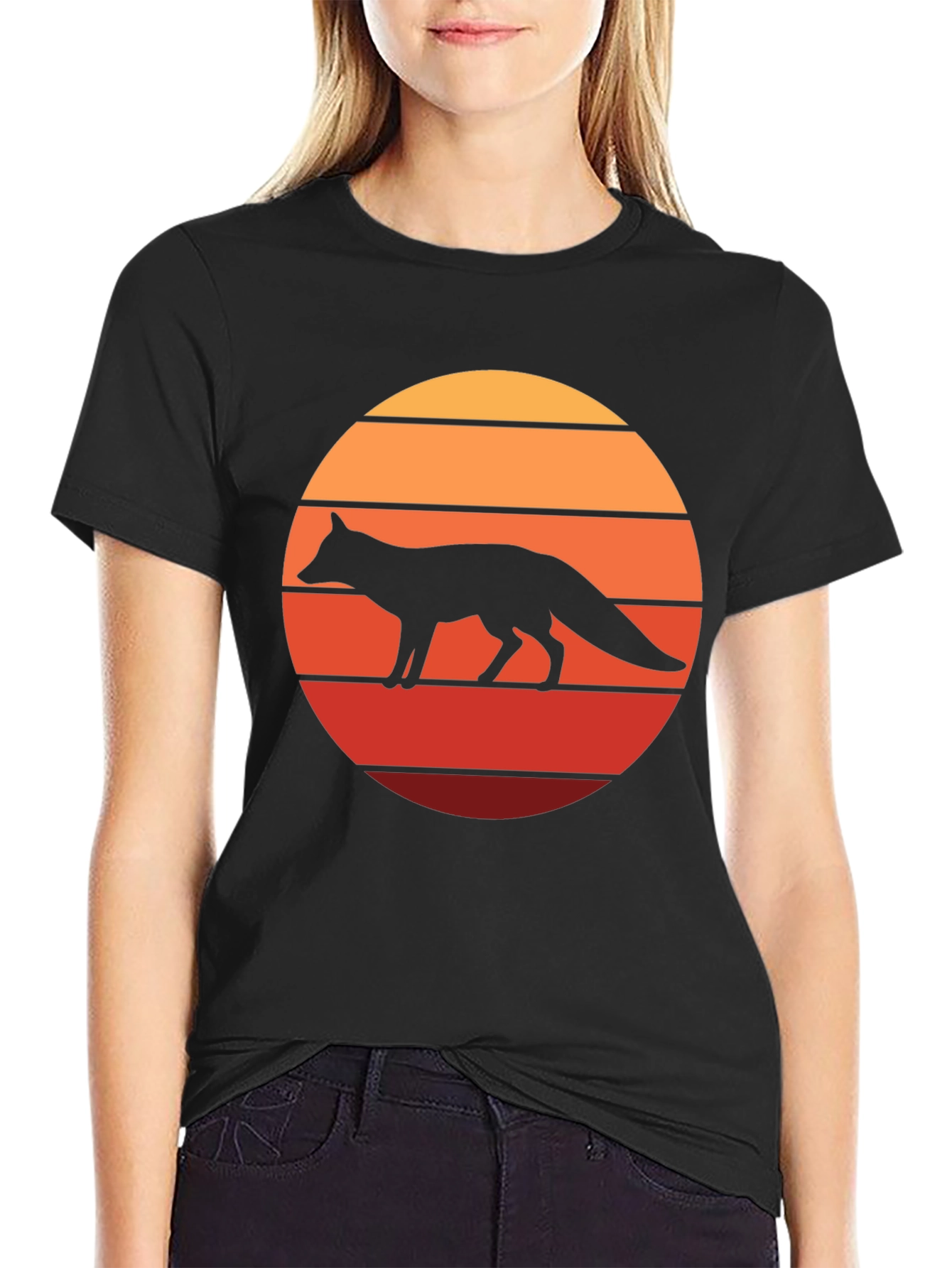 Retro Fox Sunset Graphic Tee