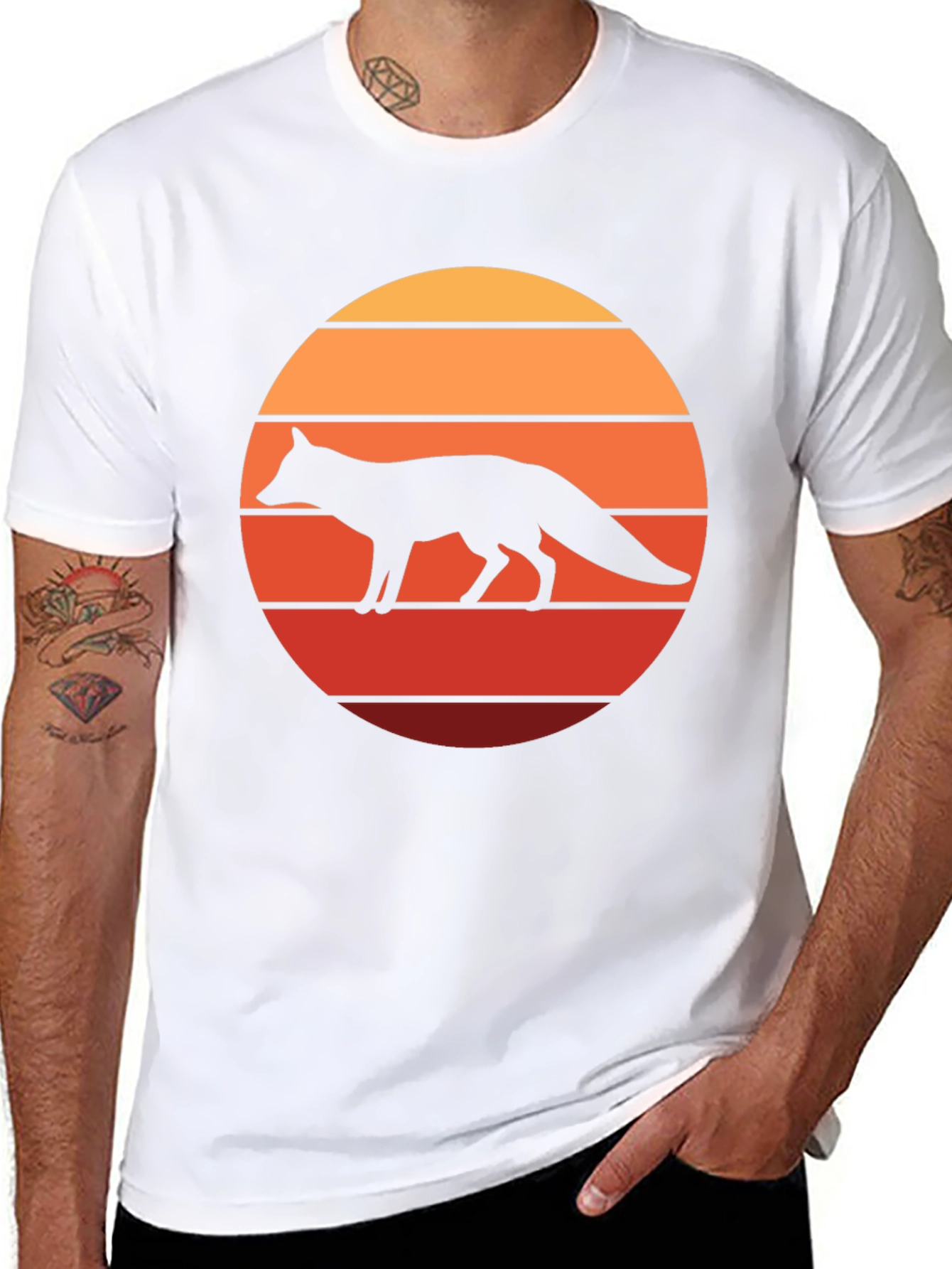 Retro Fox Sunset Graphic Tee