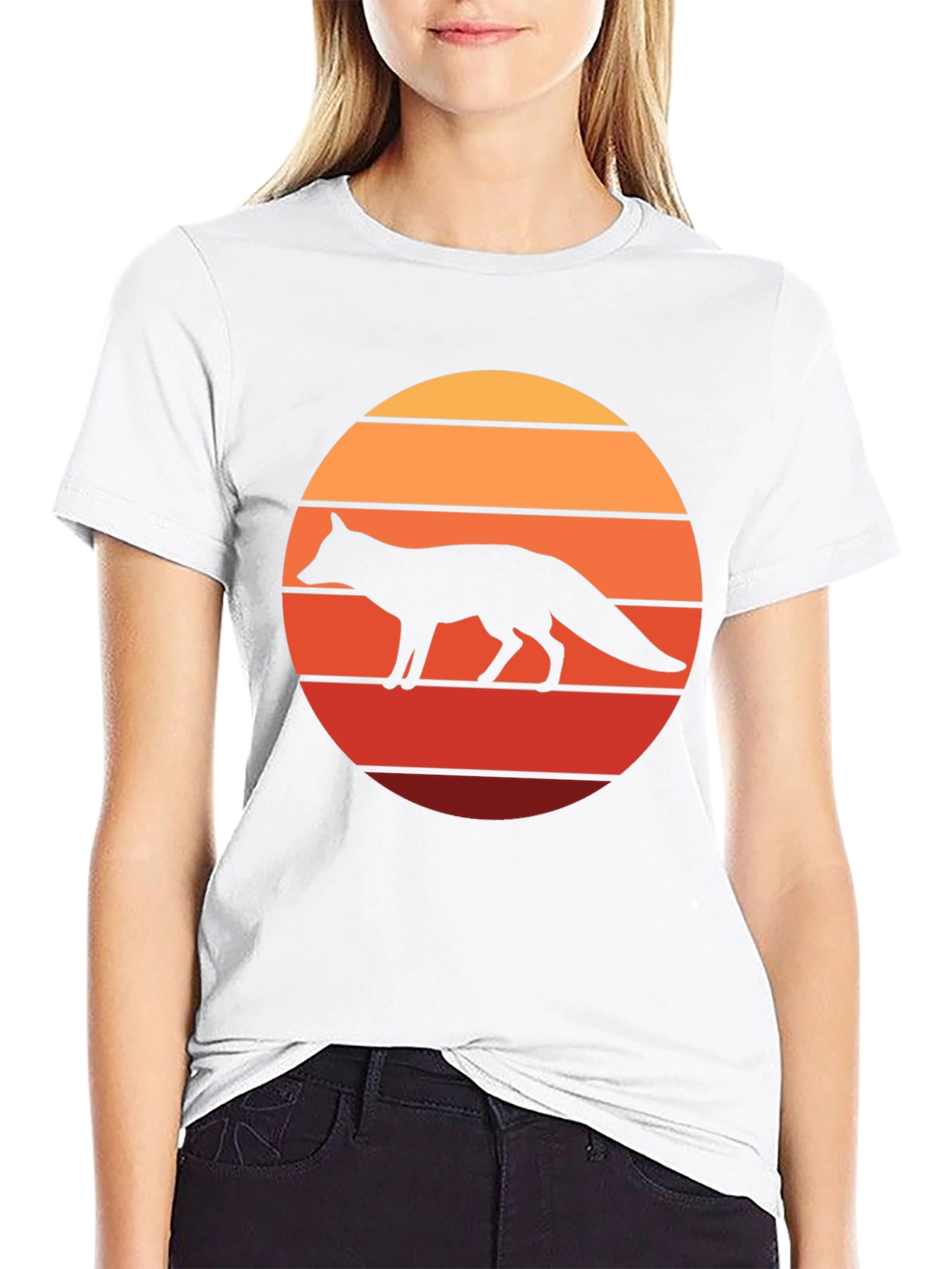 Retro Fox Sunset Graphic Tee