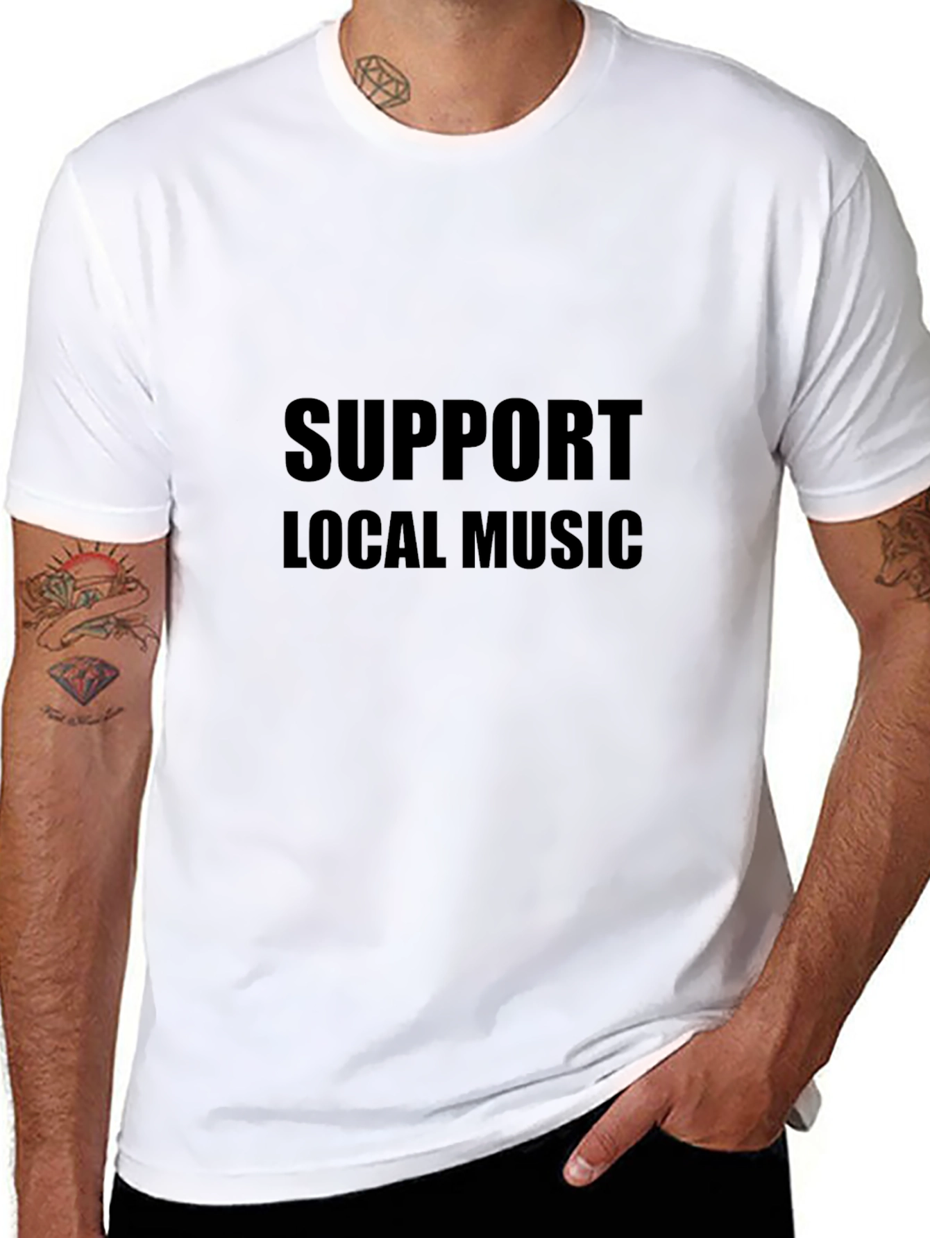Support Local Music Graphic Tee - Black
