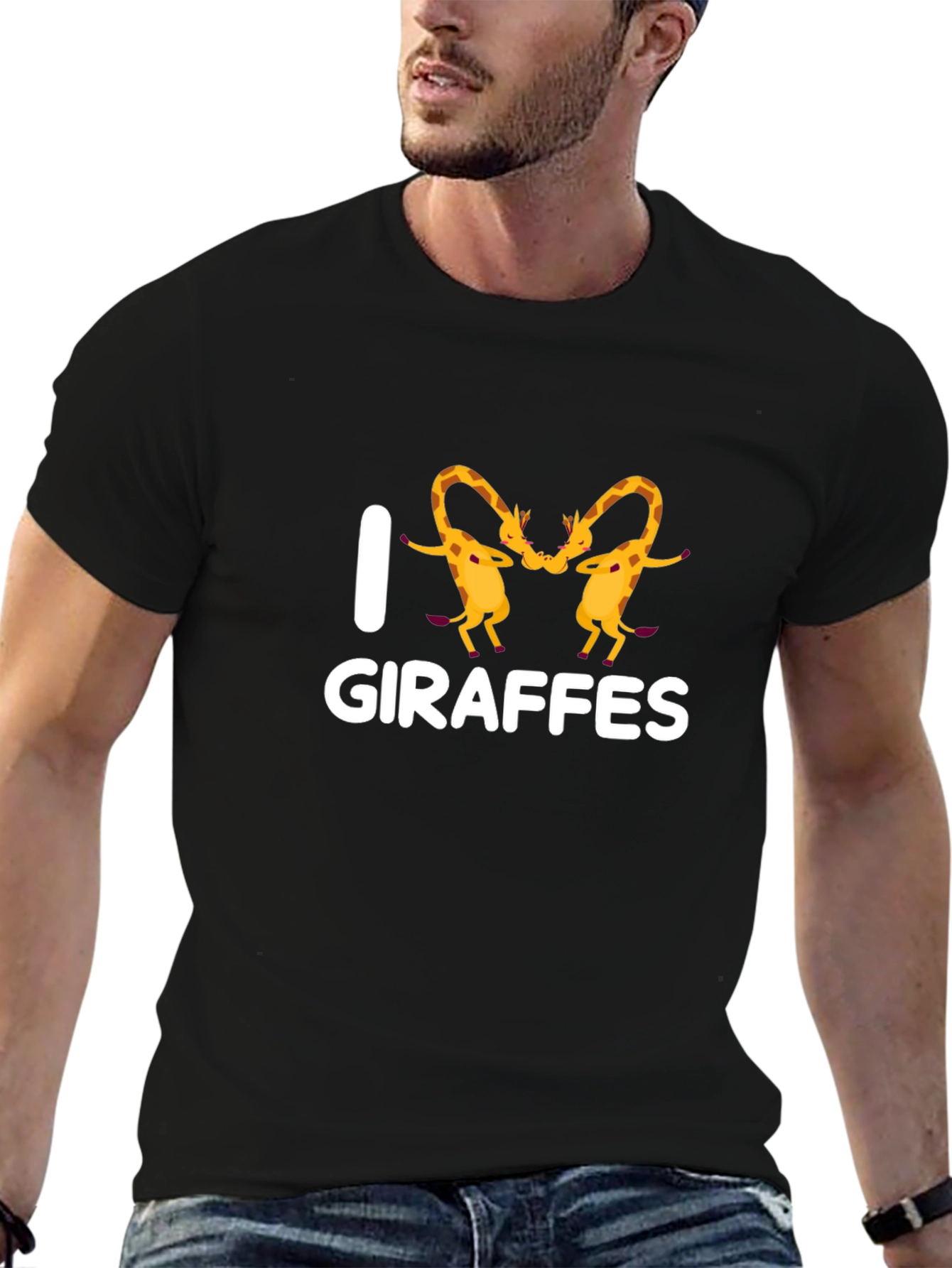 I Love Giraffes T-Shirt - Novelty Graphic Tee