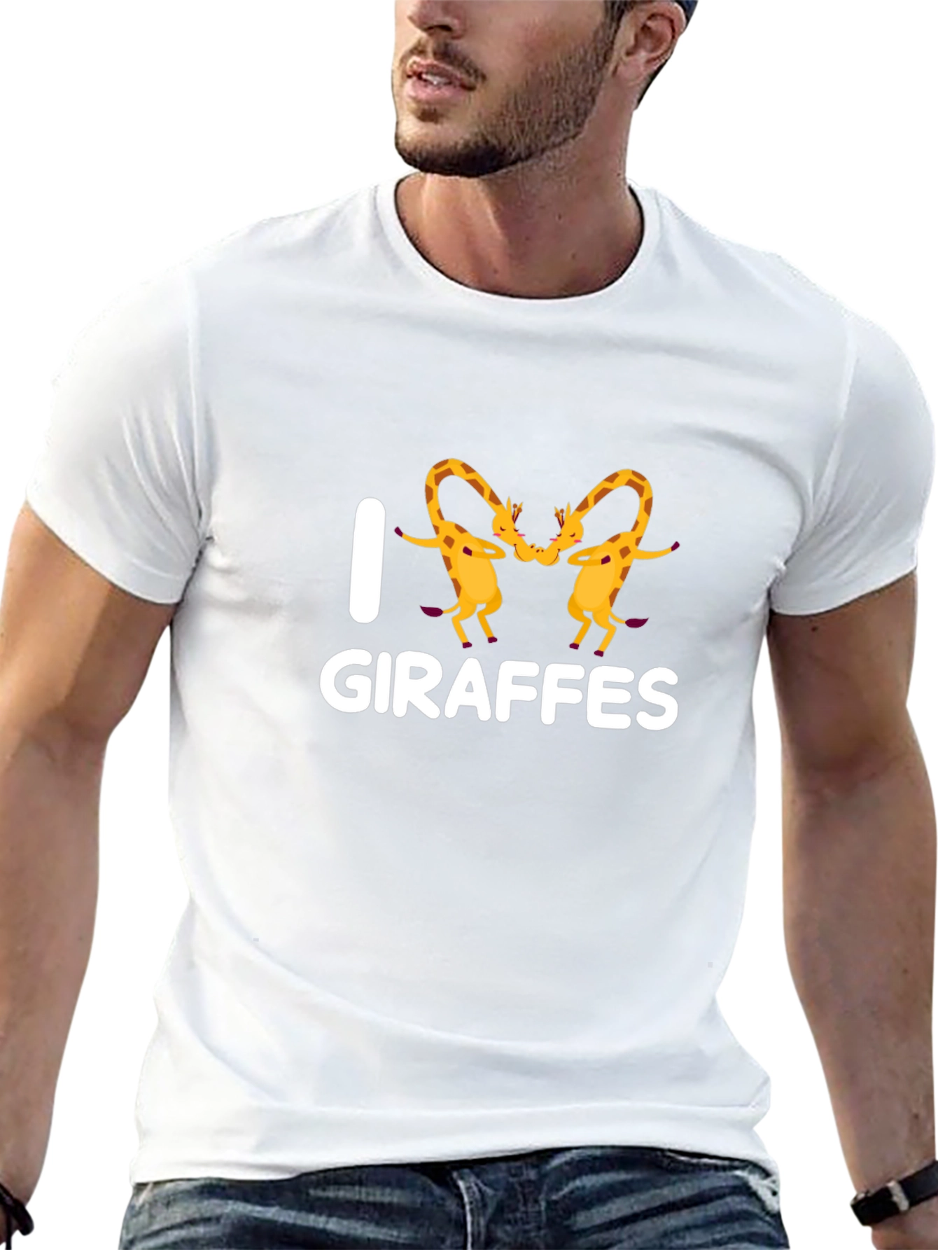 I Love Giraffes T-Shirt - Novelty Graphic Tee