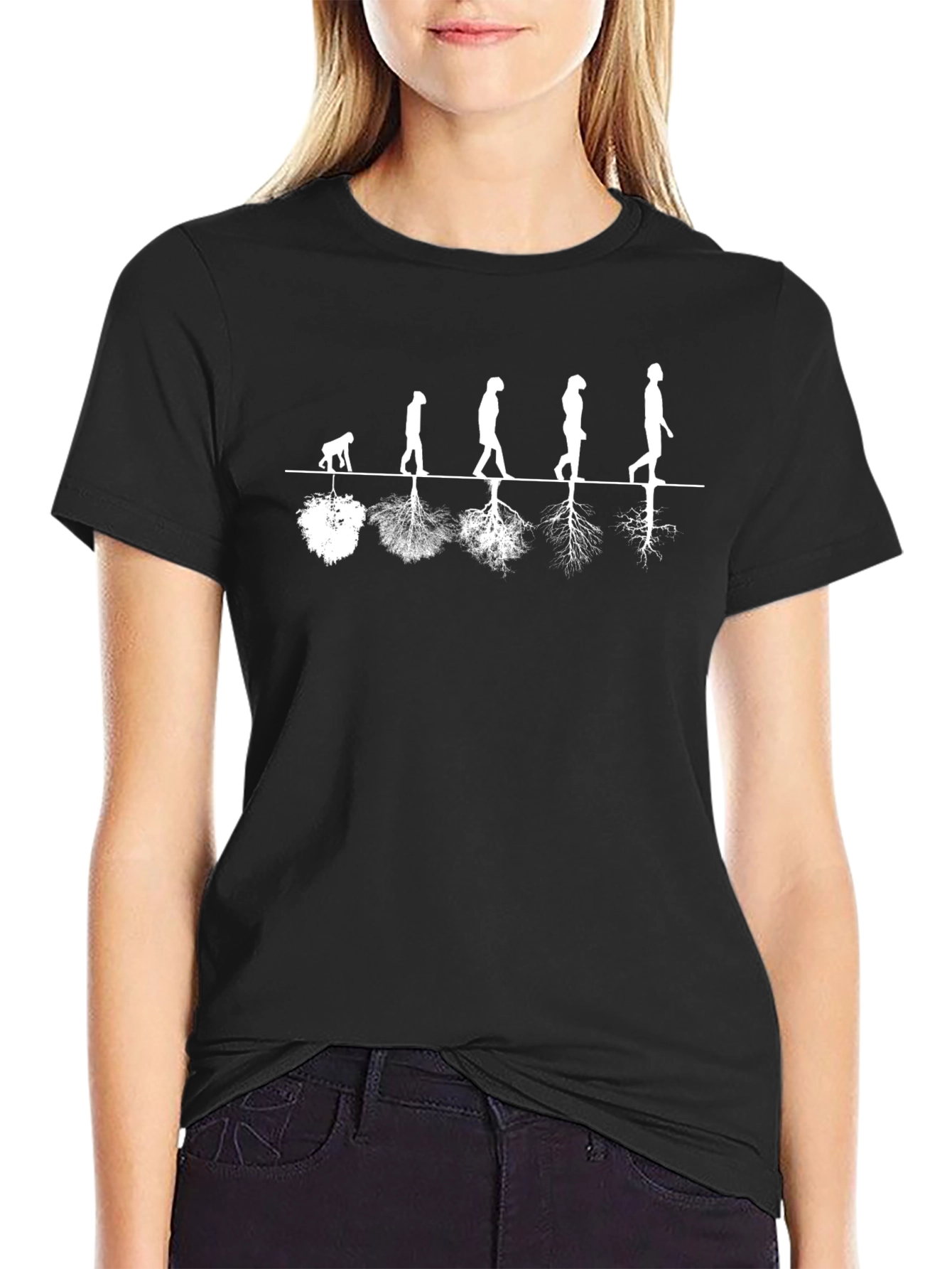 Evolution of Man Graphic Tee - Black T-Shirt