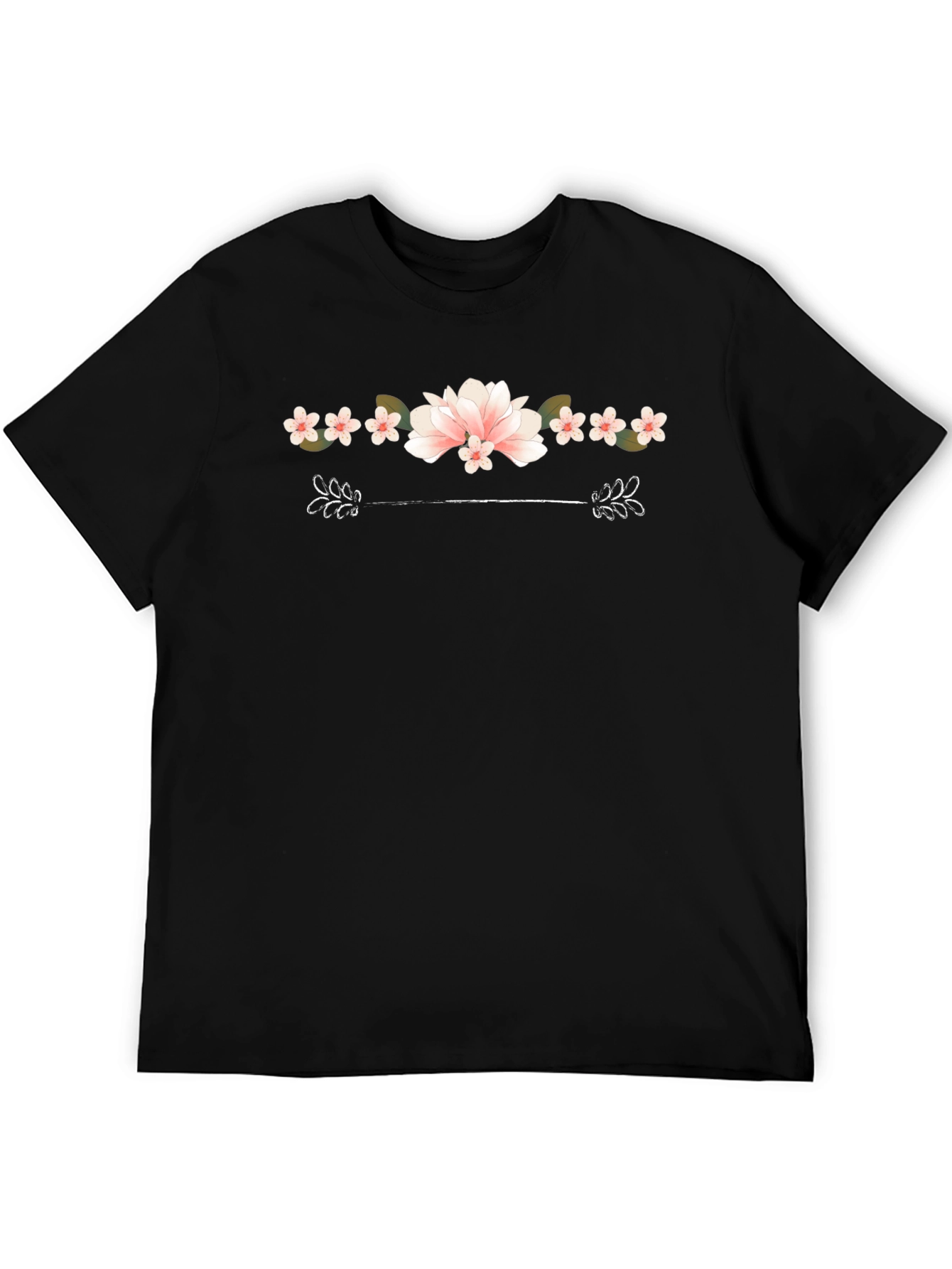 Floral Graphic Tee - Black