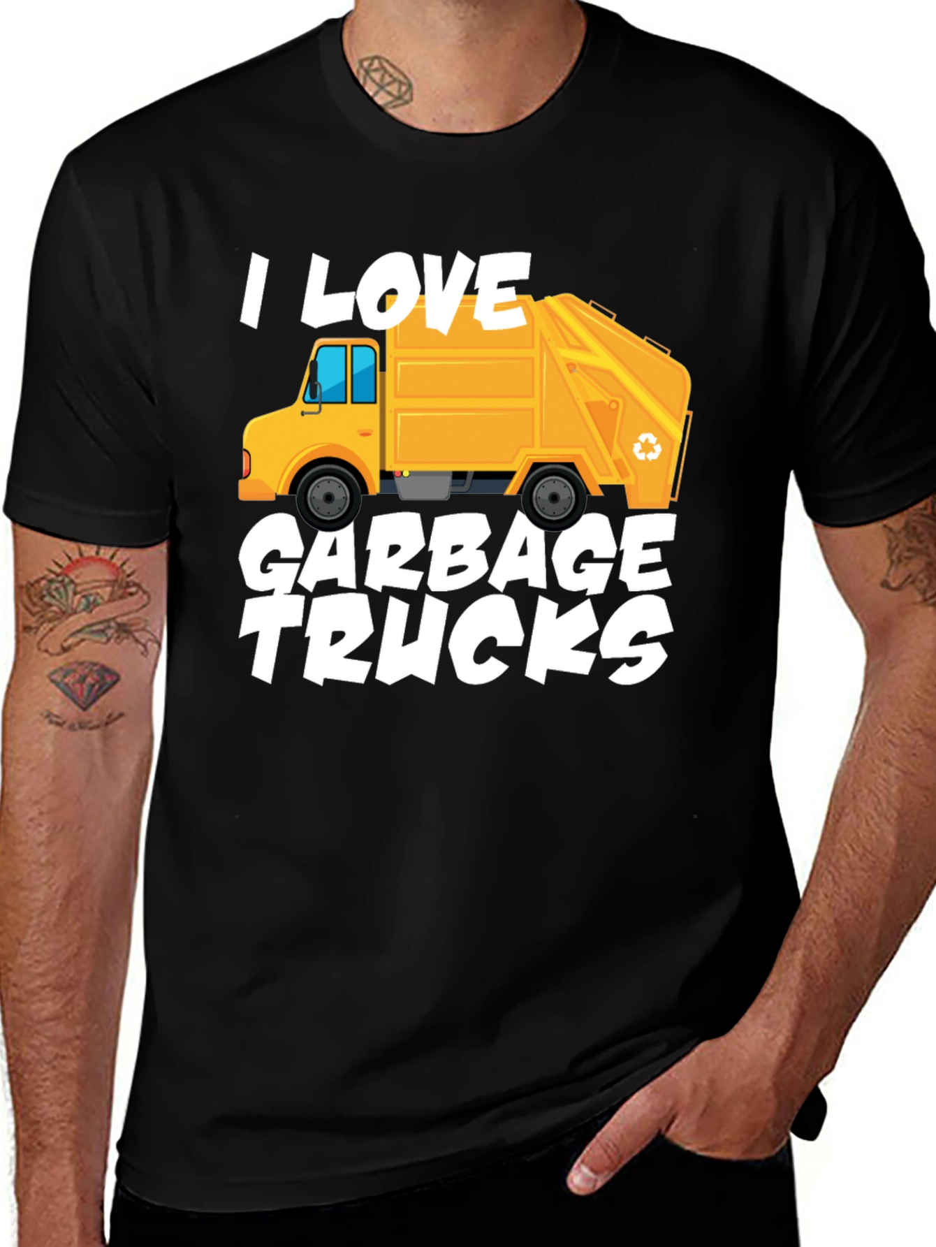 I Love Garbage Trucks Graphic T-Shirt