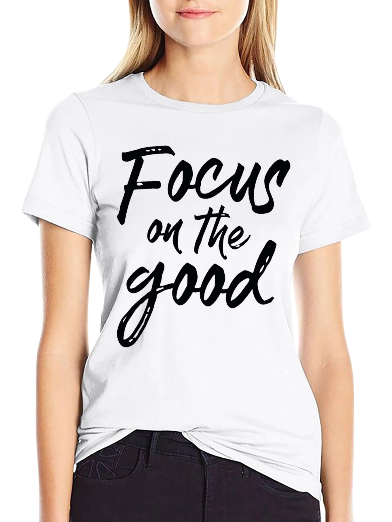 Focus on the Good - Black Graphic Tee