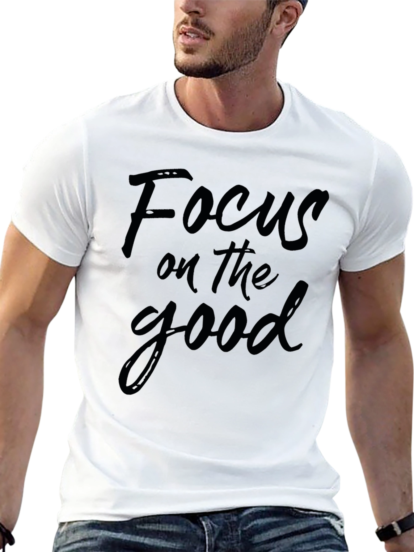 Focus on the Good - Black Graphic Tee