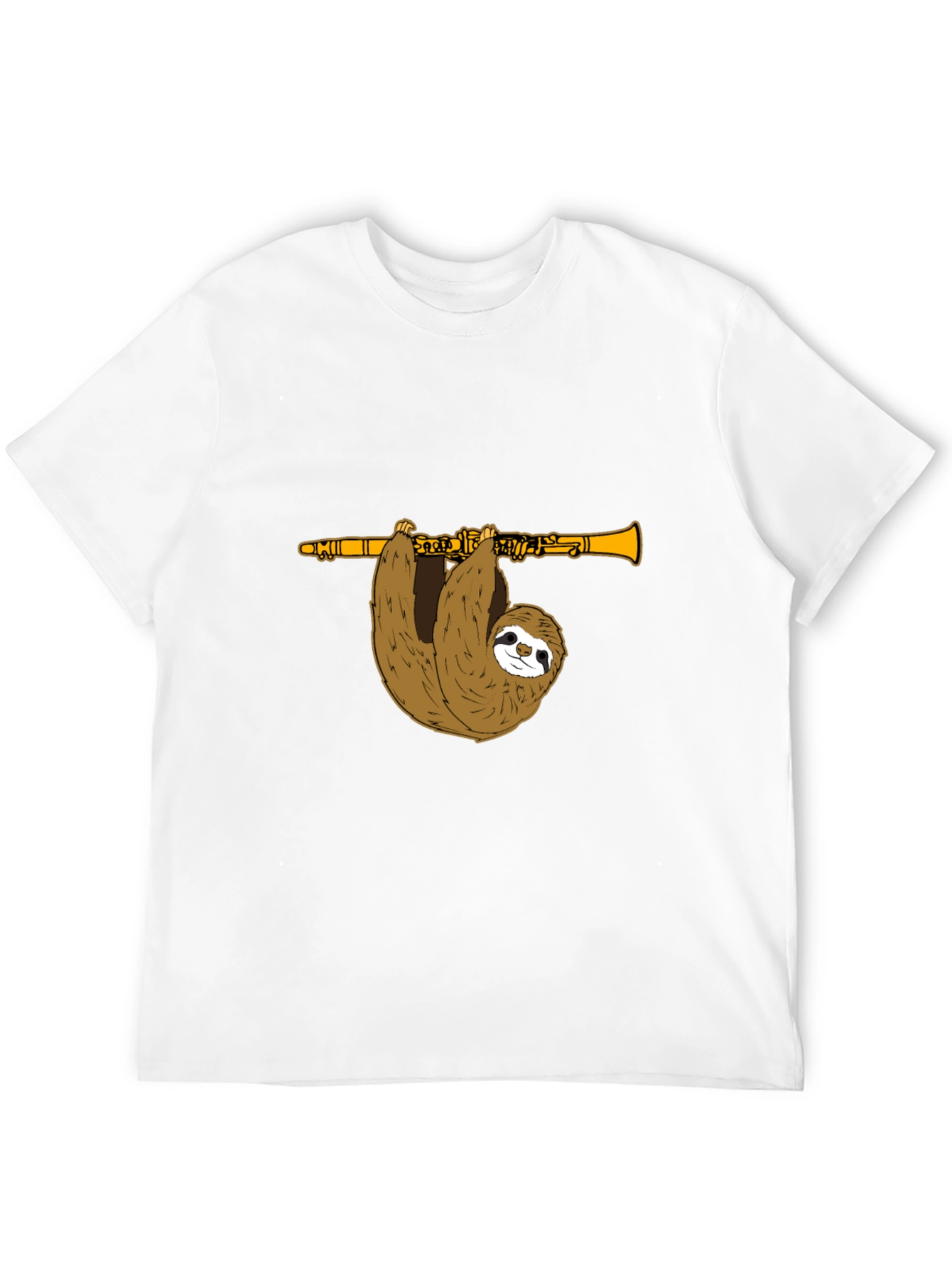 Sloth Clarinet T-Shirt - Funny Music Tee