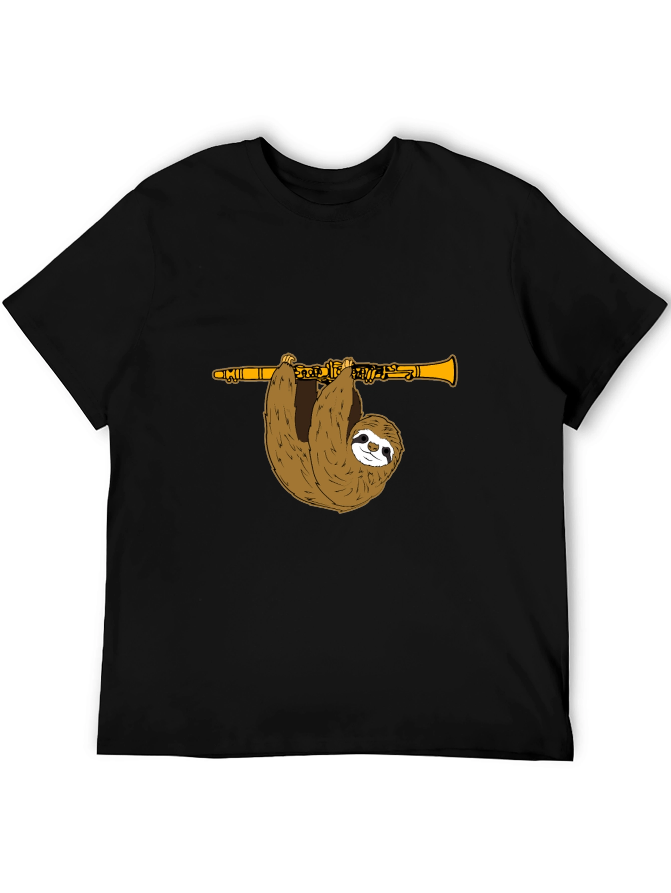 Sloth Clarinet T-Shirt - Funny Music Tee