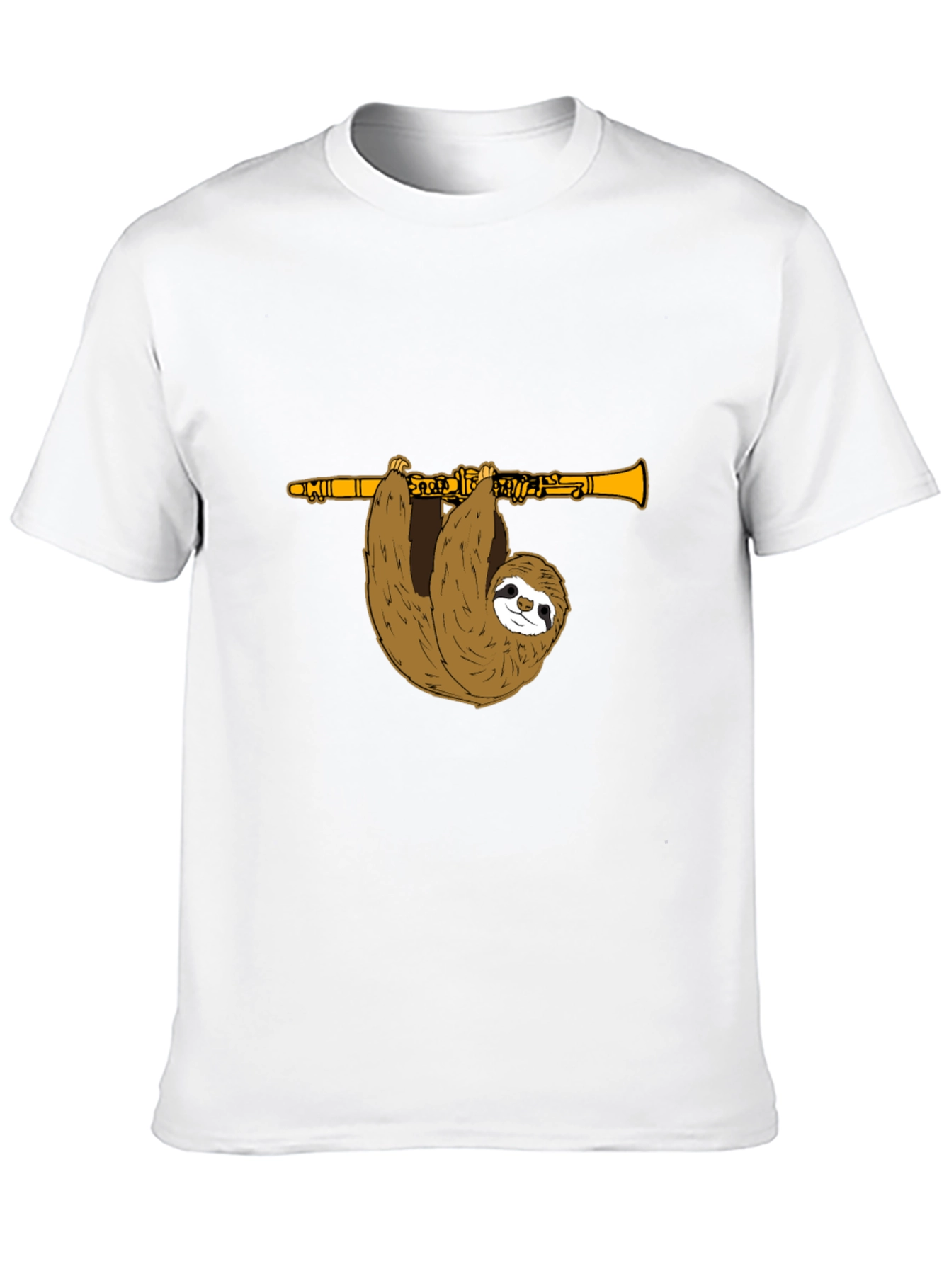 Sloth Clarinet T-Shirt - Funny Music Tee