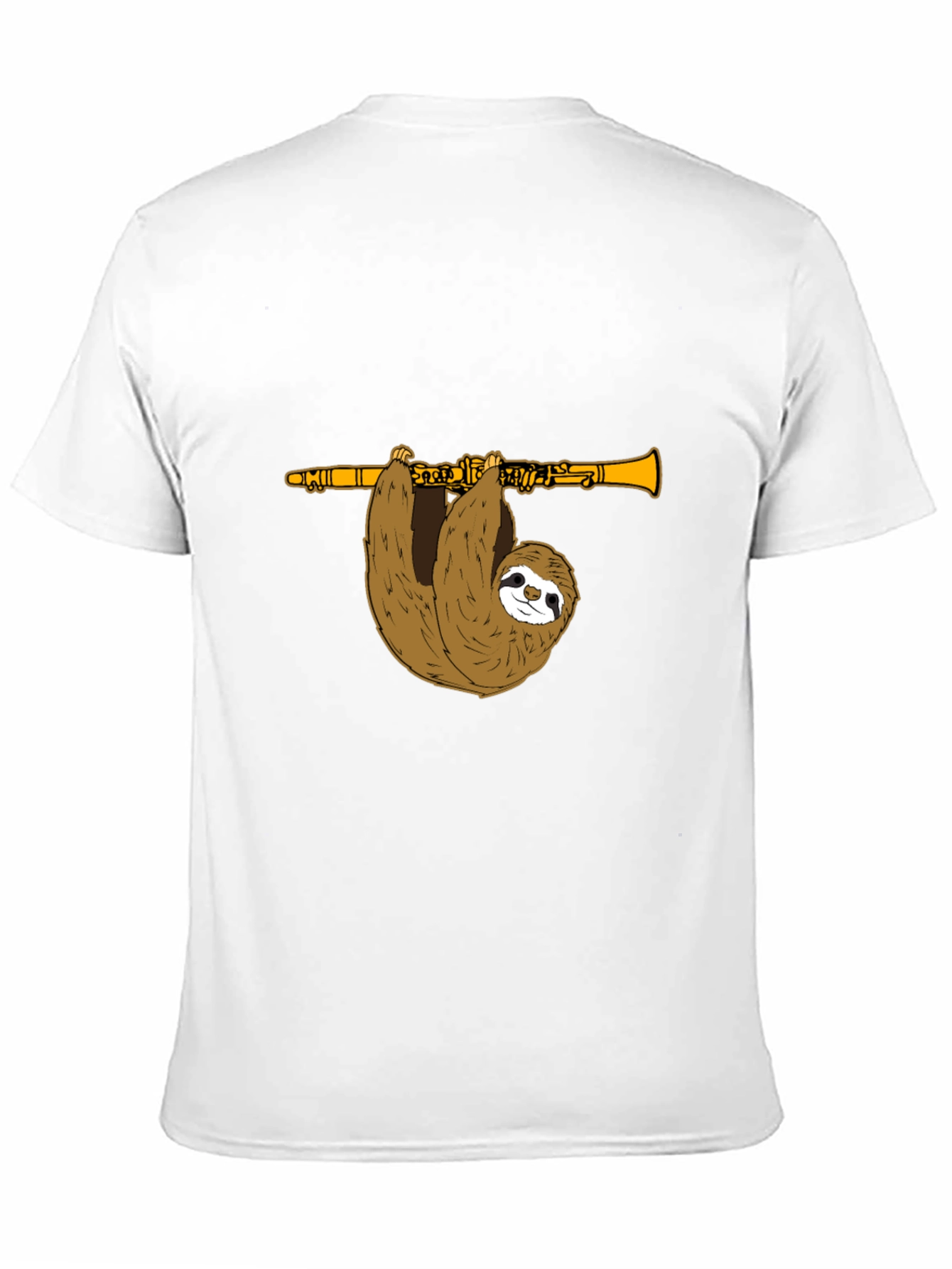 Sloth Clarinet T-Shirt - Funny Music Tee