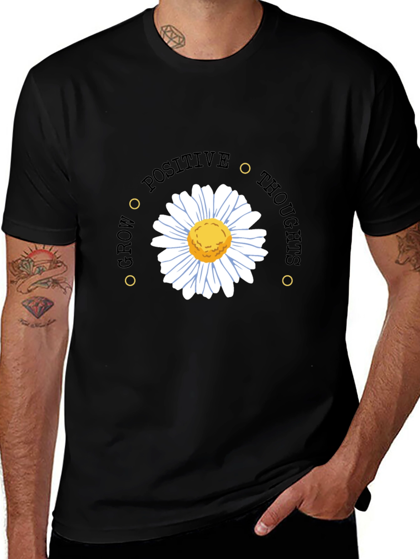 Grow Positive Thoughts Daisy Graphic Tee