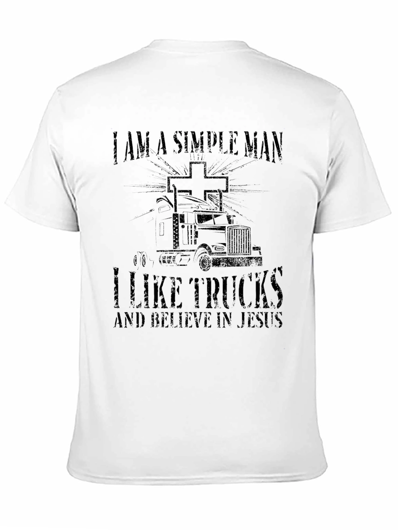 Simple Man Trucker Jesus T-Shirt - Black