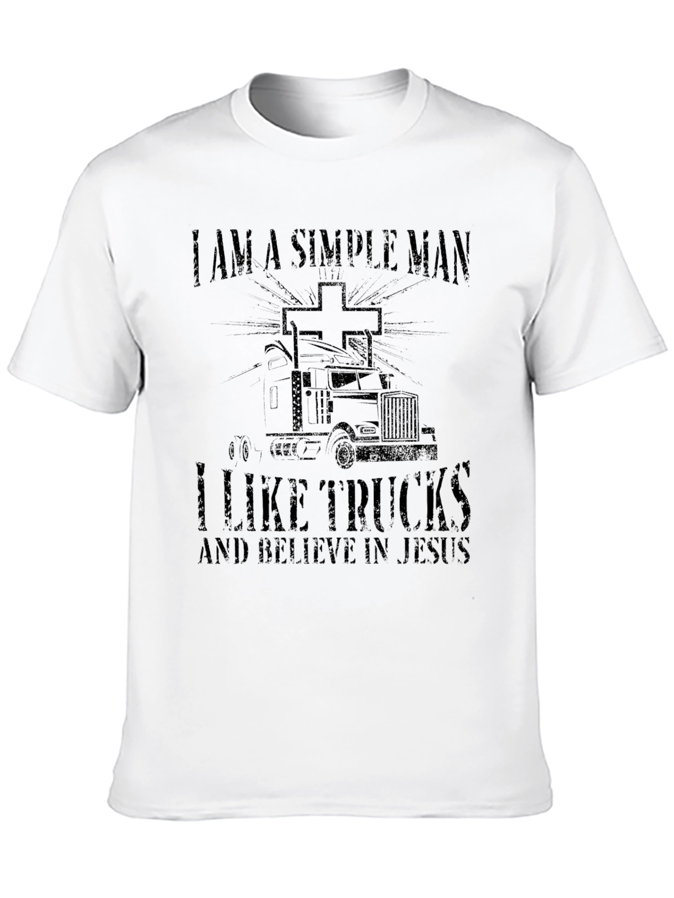 Simple Man Trucker Jesus T-Shirt - Black