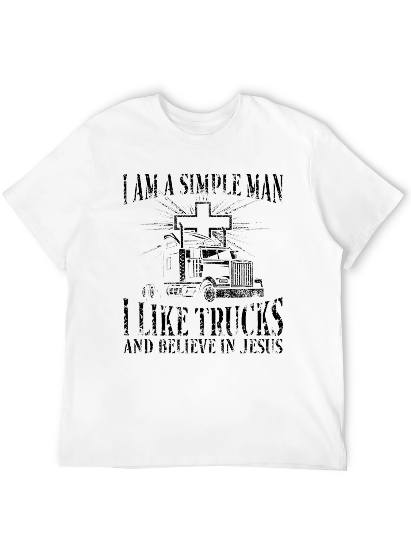 Simple Man Trucker Jesus T-Shirt - Black