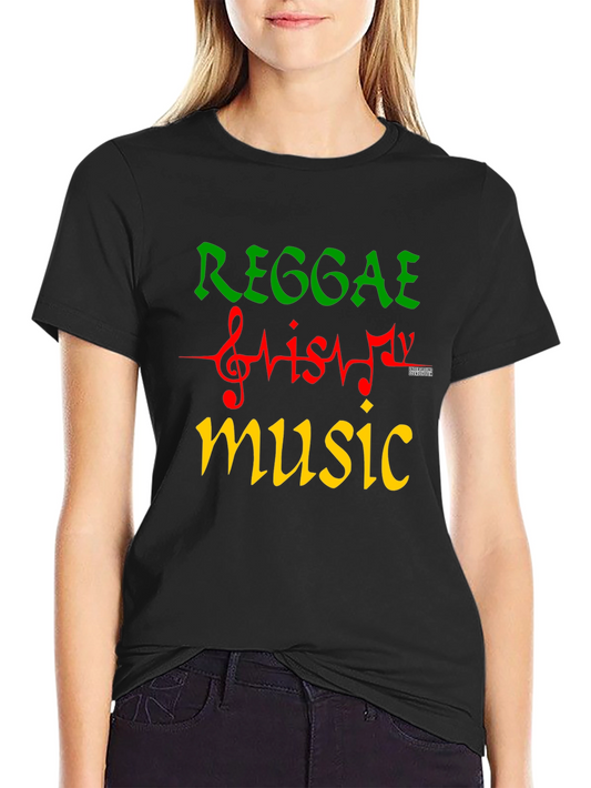 Reggae Music T-Shirt - Rasta Colors - Casual Wear