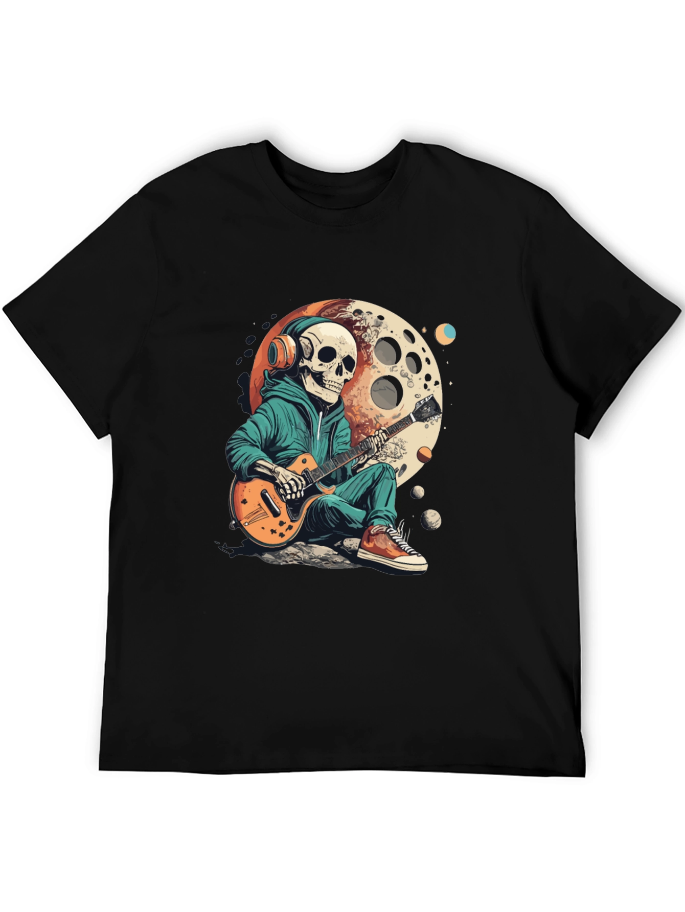 Skeleton Guitarist Graphic T-Shirt