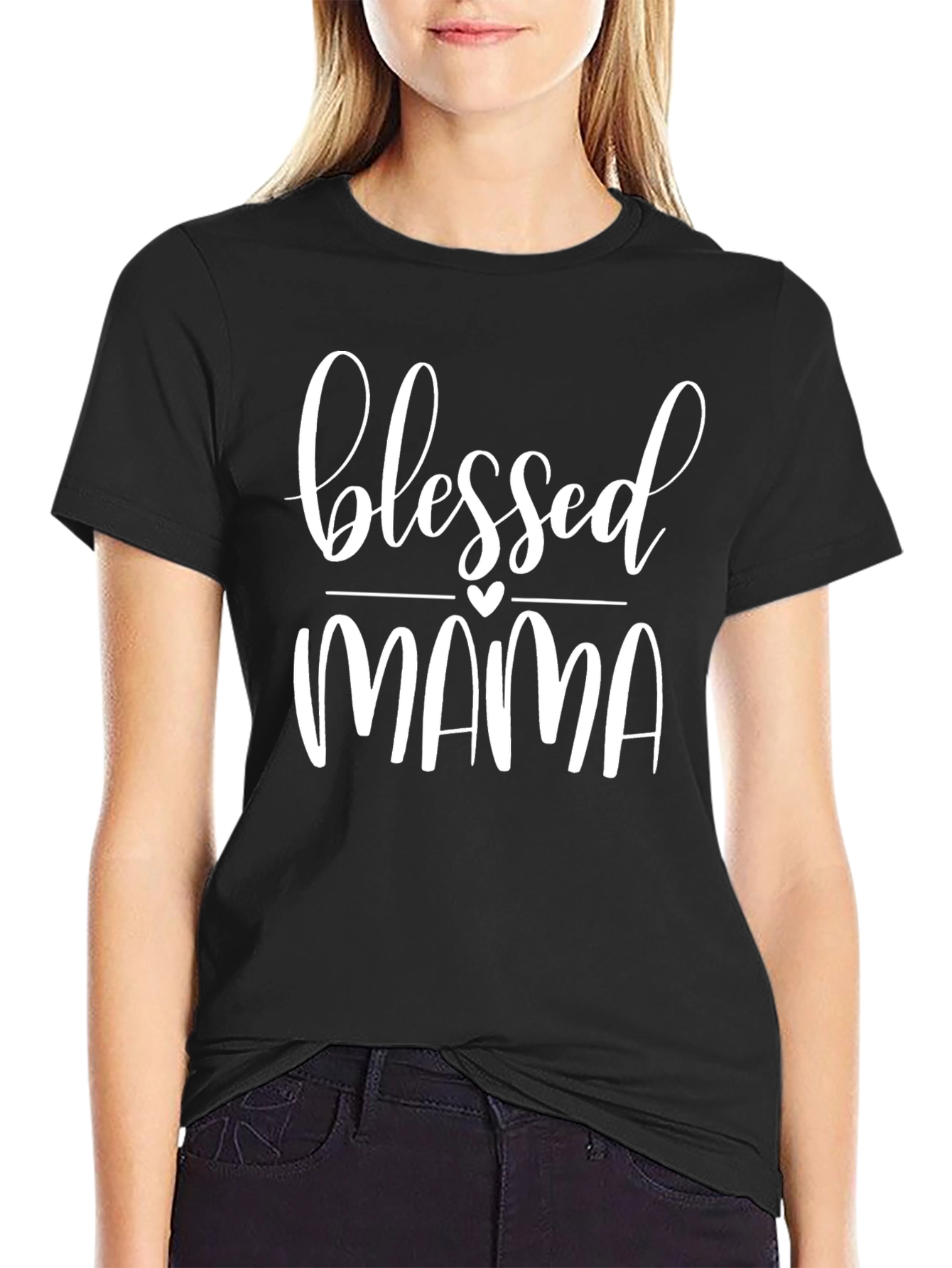 Blessed Mama Black T-Shirt