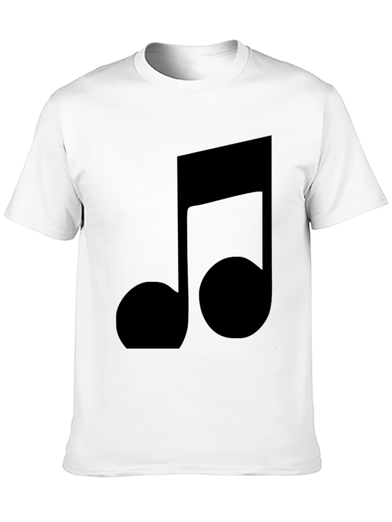 Musical Note Graphic Black T-Shirt