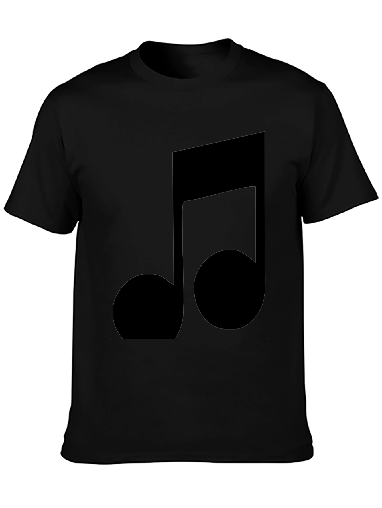 Musical Note Graphic Black T-Shirt