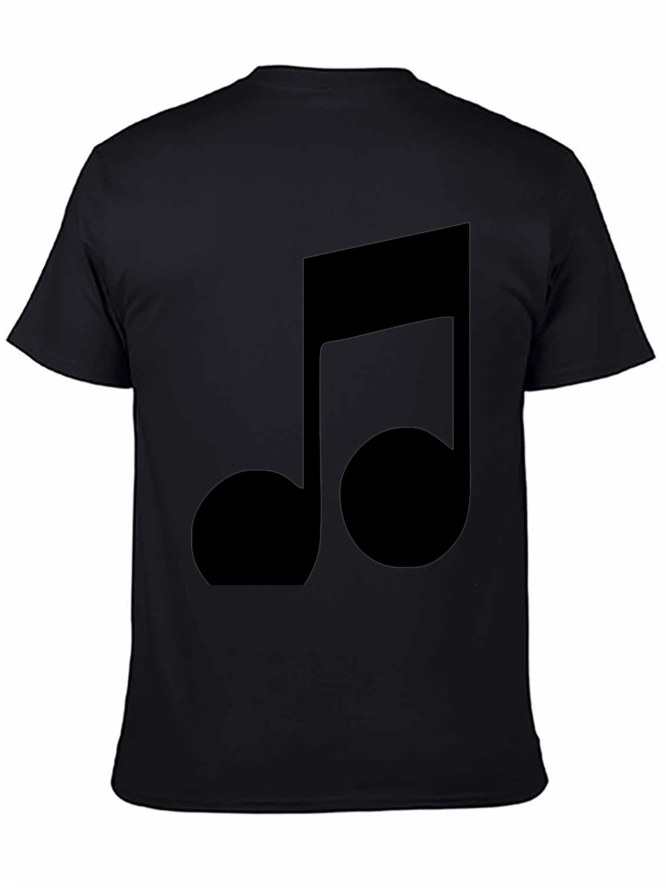 Musical Note Graphic Black T-Shirt