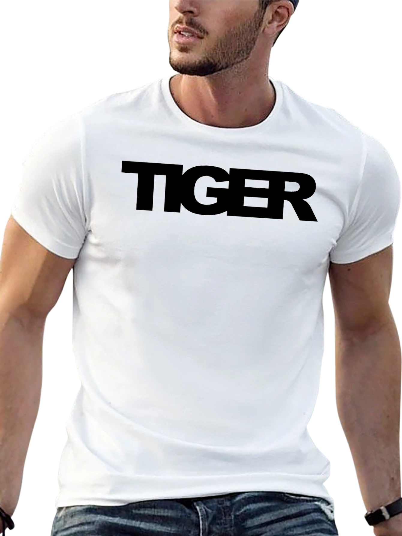 Black TIGER Graphic Tee - Bold Statement T-Shirt