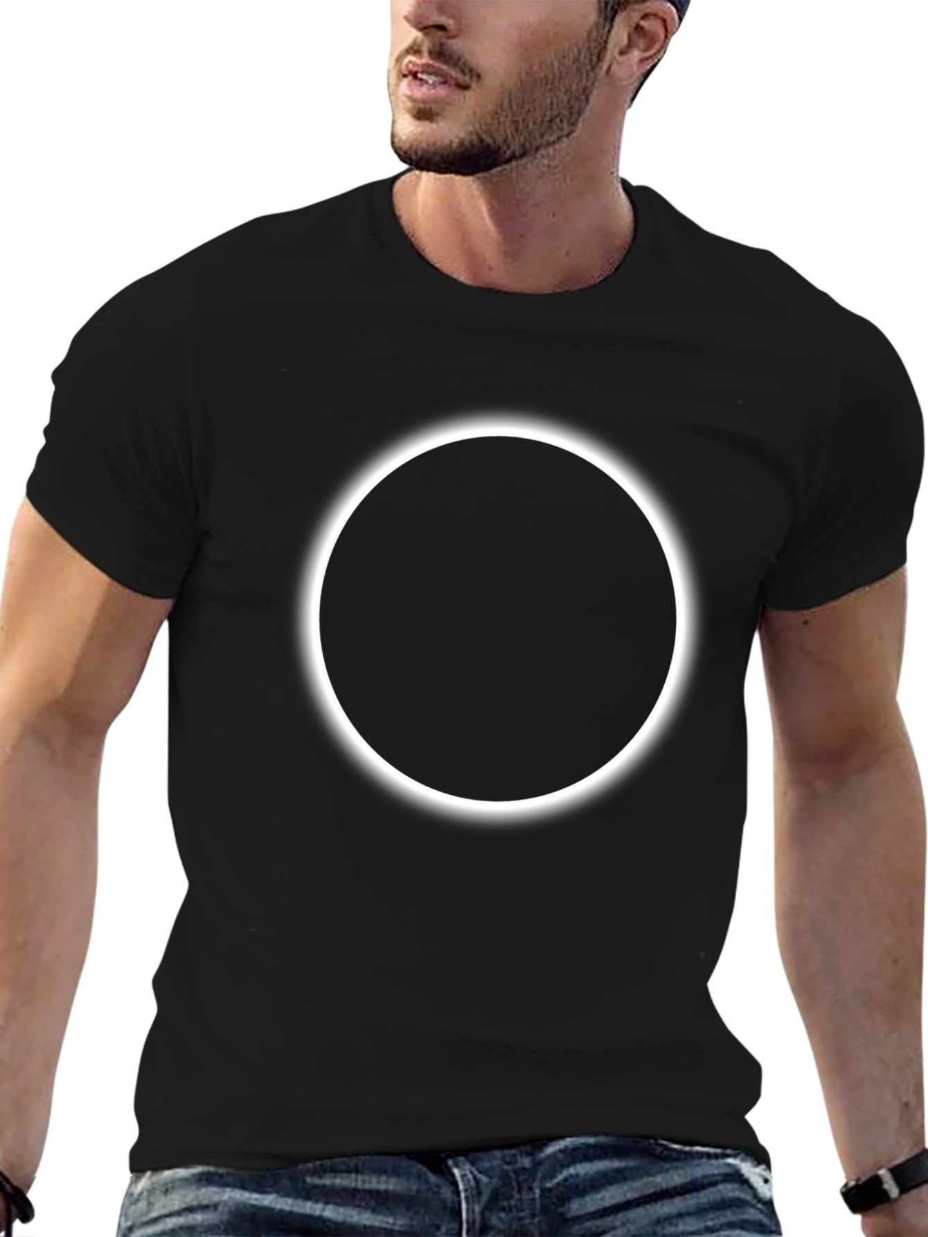 Black Eclipse Graphic T-Shirt - Modern Style