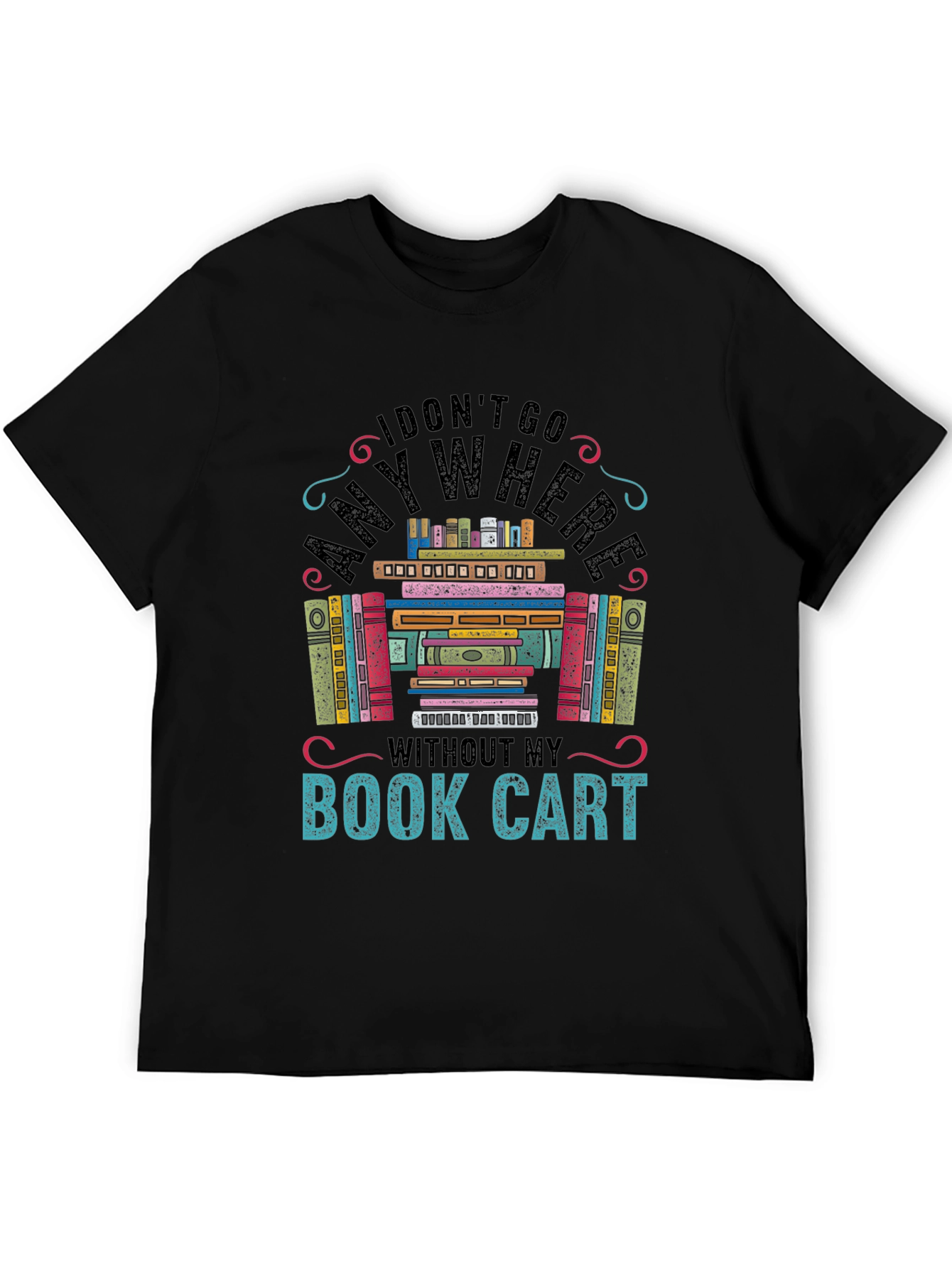 Book Cart T-Shirt: Book Lover Graphic Tee