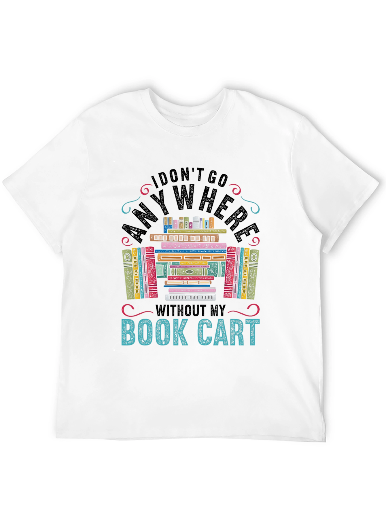 Book Cart T-Shirt: Book Lover Graphic Tee