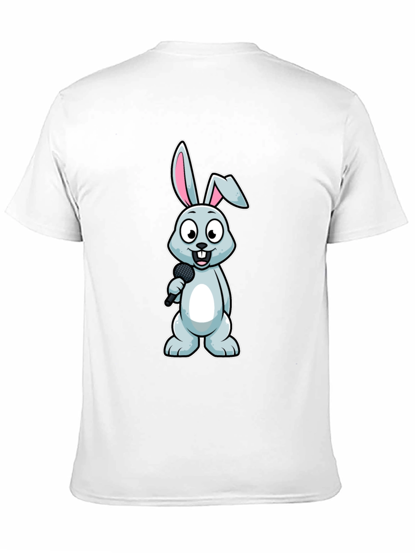 Bunny Singer T-Shirt - Black Cotton Tee