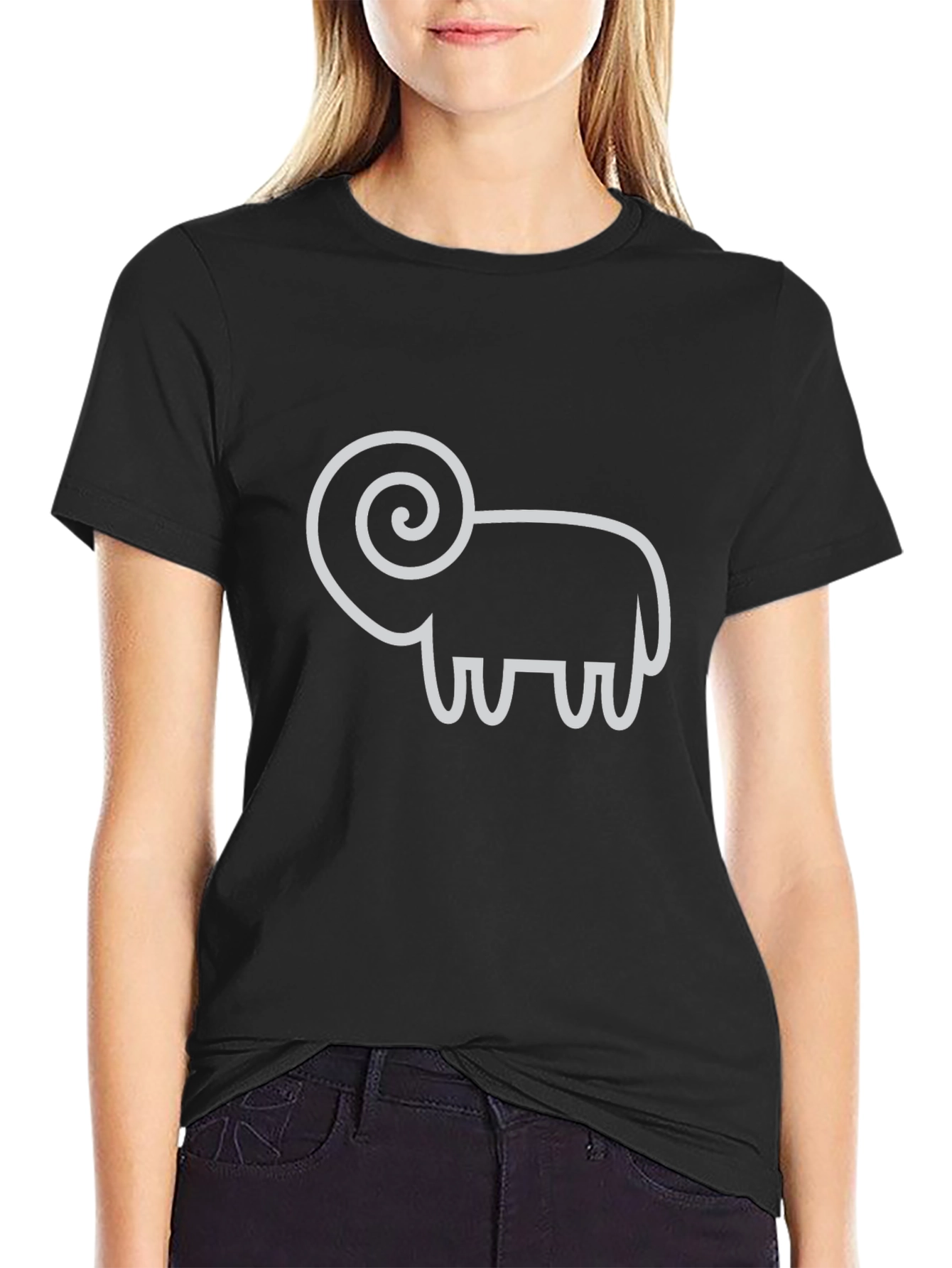 Ram Graphic Tee - Stylish Black Cotton T-Shirt