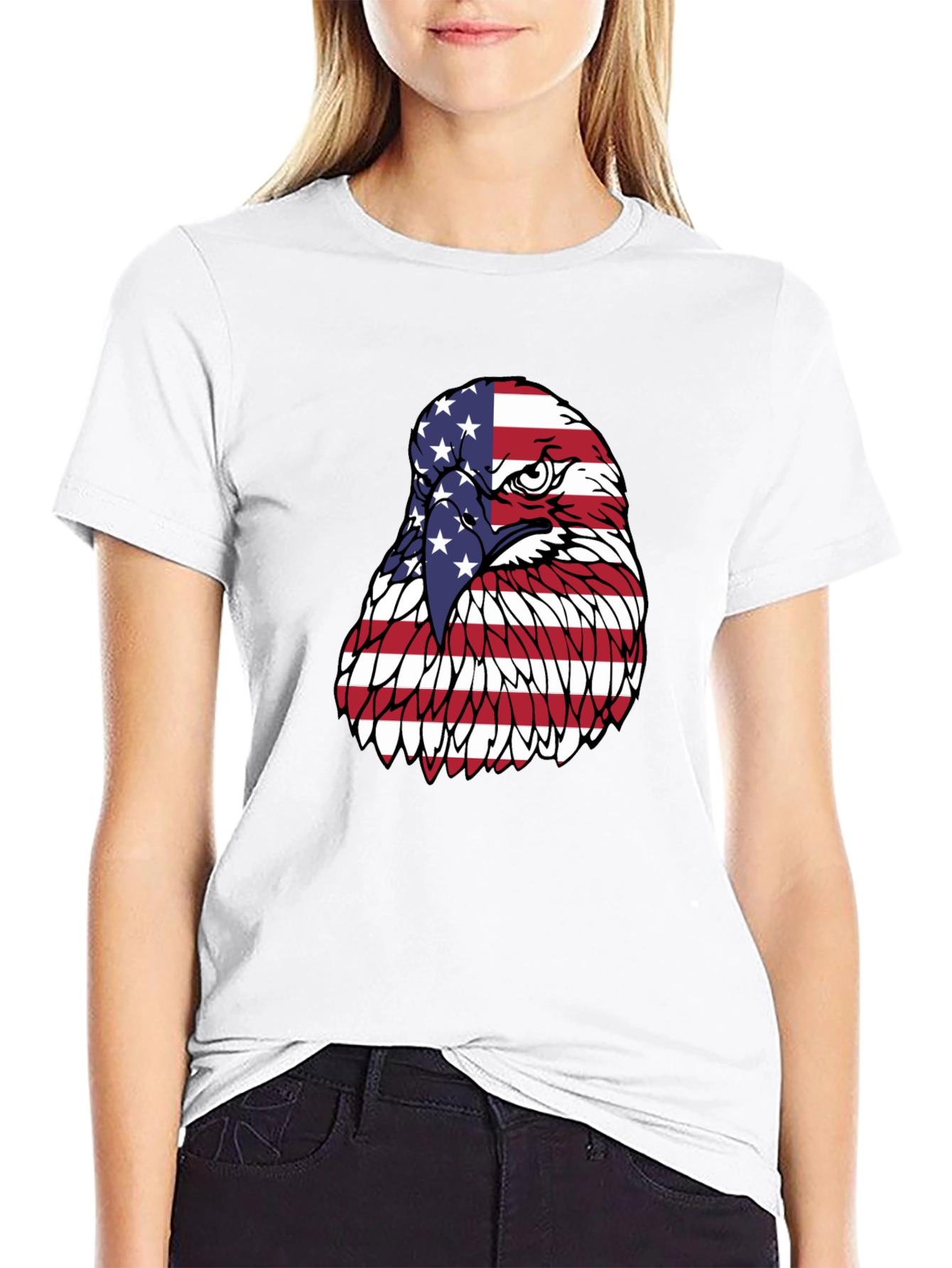 American Flag Eagle Graphic Tee - Patriot T-Shirt